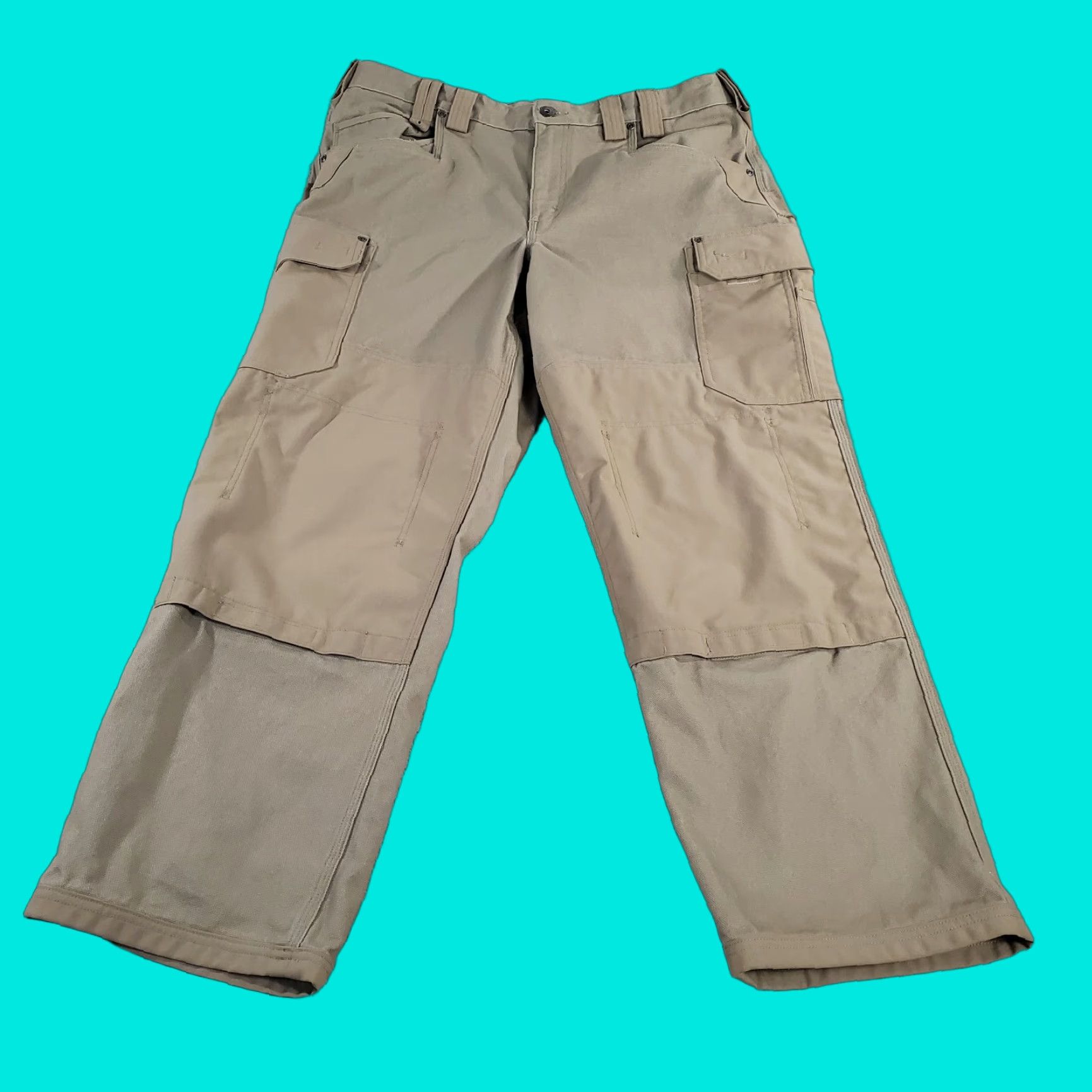 Doublet Duluth Trading Pants Mens 38x30 Beige Double Knee Cargo Work Wear Canvas 95209 Size US 38 / EU 54 - 1 Thumbnail