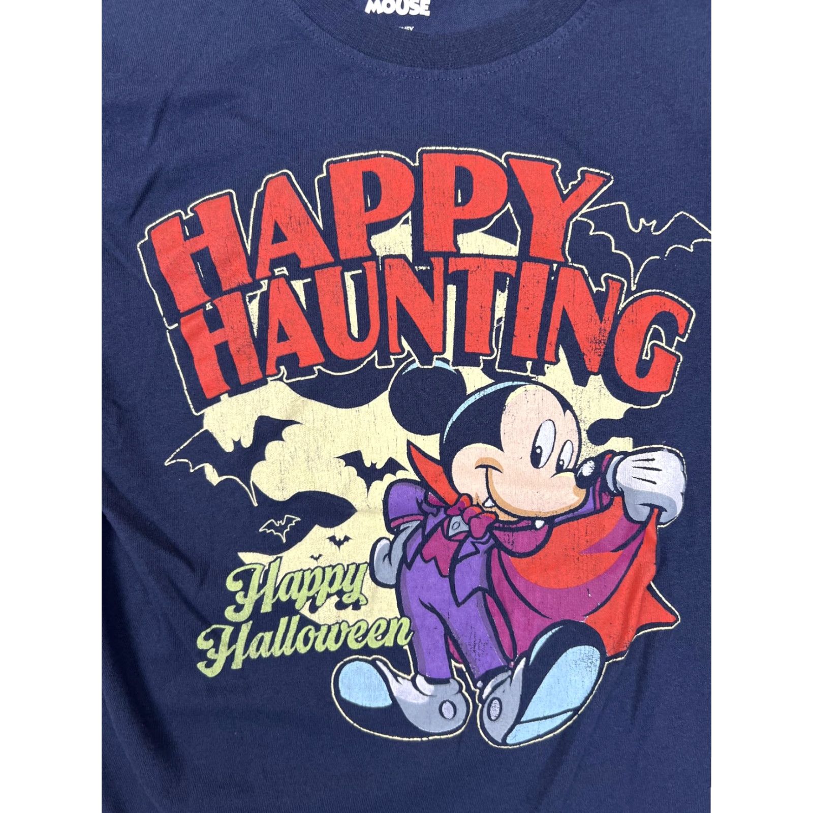 Disney Disney Mickey Mouse Halloween T-Shirt Mens M Blue Happy Haunting Vampire Graphic Size US M / EU 48-50 / 2 - 2 Thumbnail