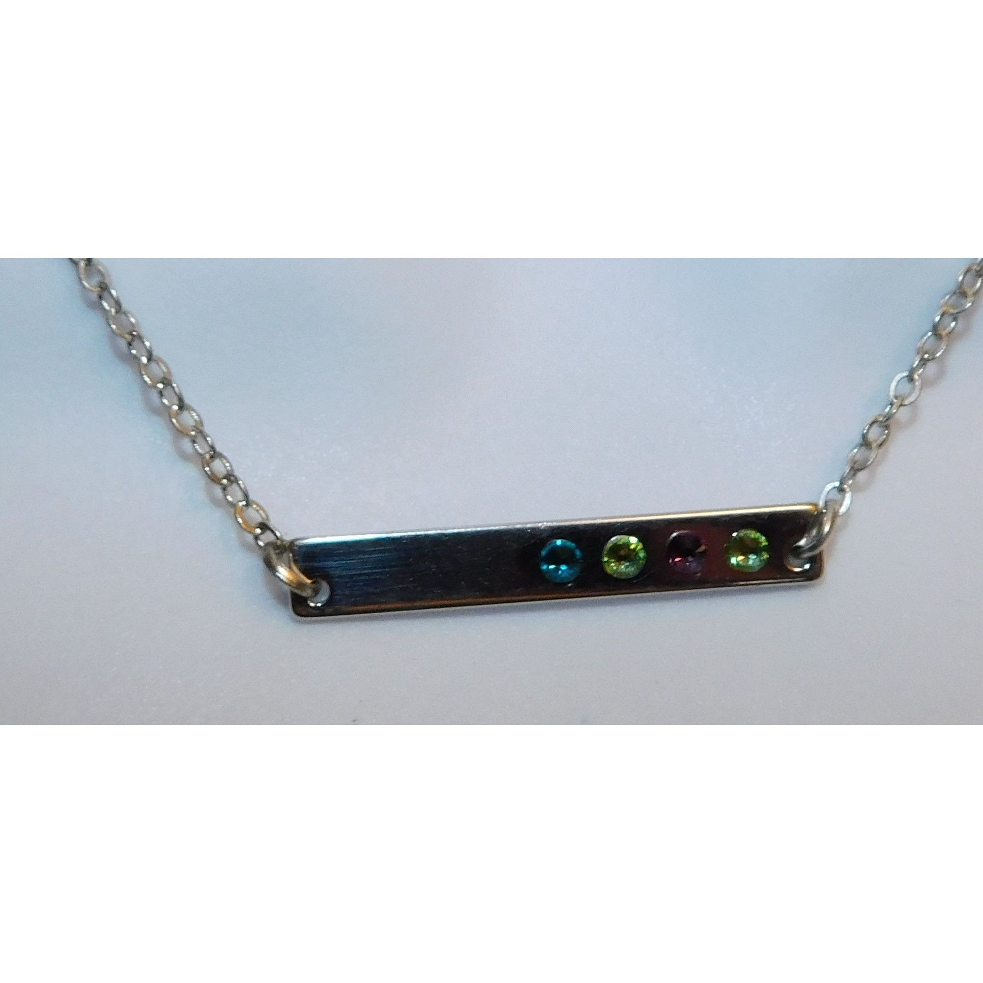 Other Silver Rhinestone Bar Necklace Size ONE SIZE - 2 Thumbnail