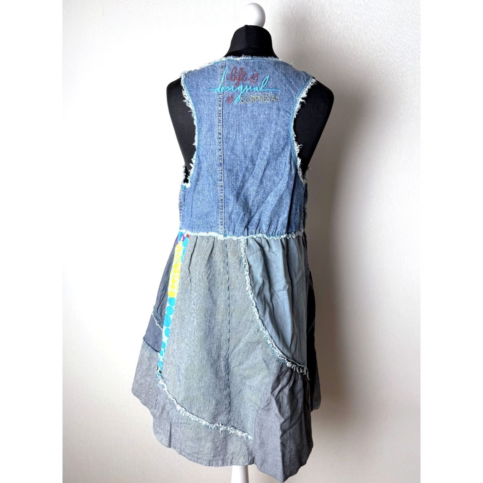 Desigual Desigual Dress Womens A-Line Knee Length Multicoloured Size 42 01V2024 Size M / US 6-8 / IT 42-44 - 3 Thumbnail