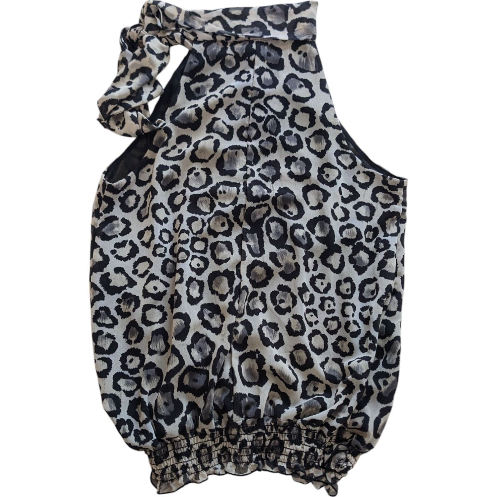 White House Black Market White House Black Market Leopard Halter Tie Neck Top Small Size S / US 4 / IT 40 - 4 Thumbnail