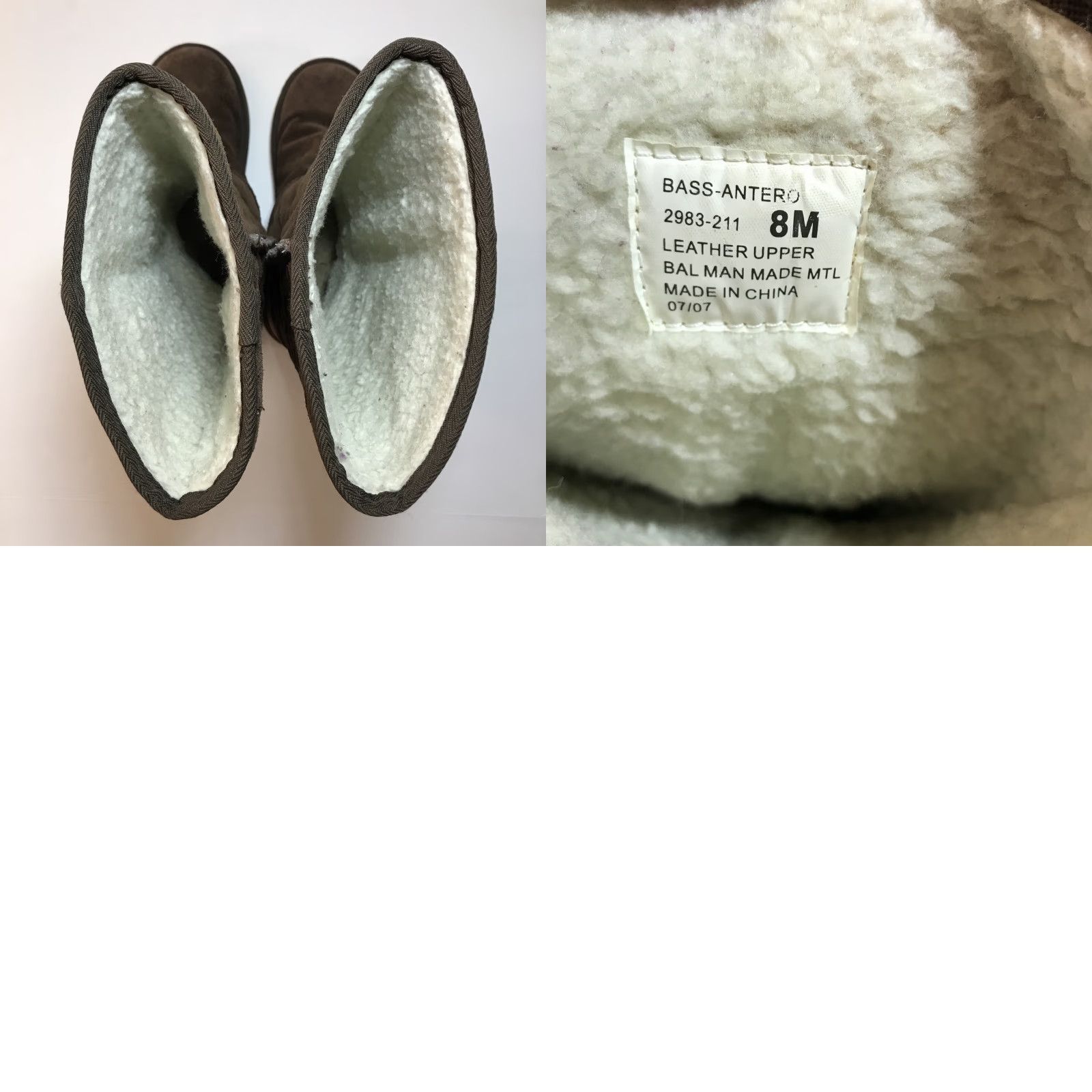 Vintage Bass Women's Winter Boots Antero Size 8 Brown Quilted Suede Lined Faux Fur Mid-Calf Flat Size US 8 / IT 38 - 8 Thumbnail