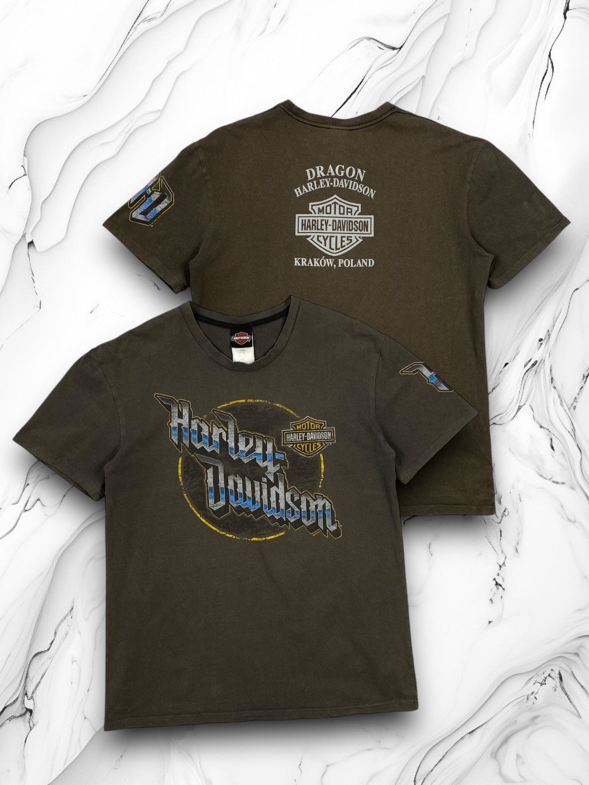Harley Davidson Harley Davidson Dragon Krakow Poland Motorcycle T Shirt Size US L / EU 52-54 / 3 - 1 Thumbnail