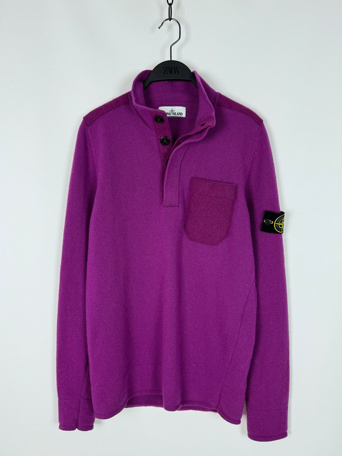 Stone Island Stone Island Purple Wool High Neck Jumper Size US M / EU 48-50 / 2 - 7 Thumbnail