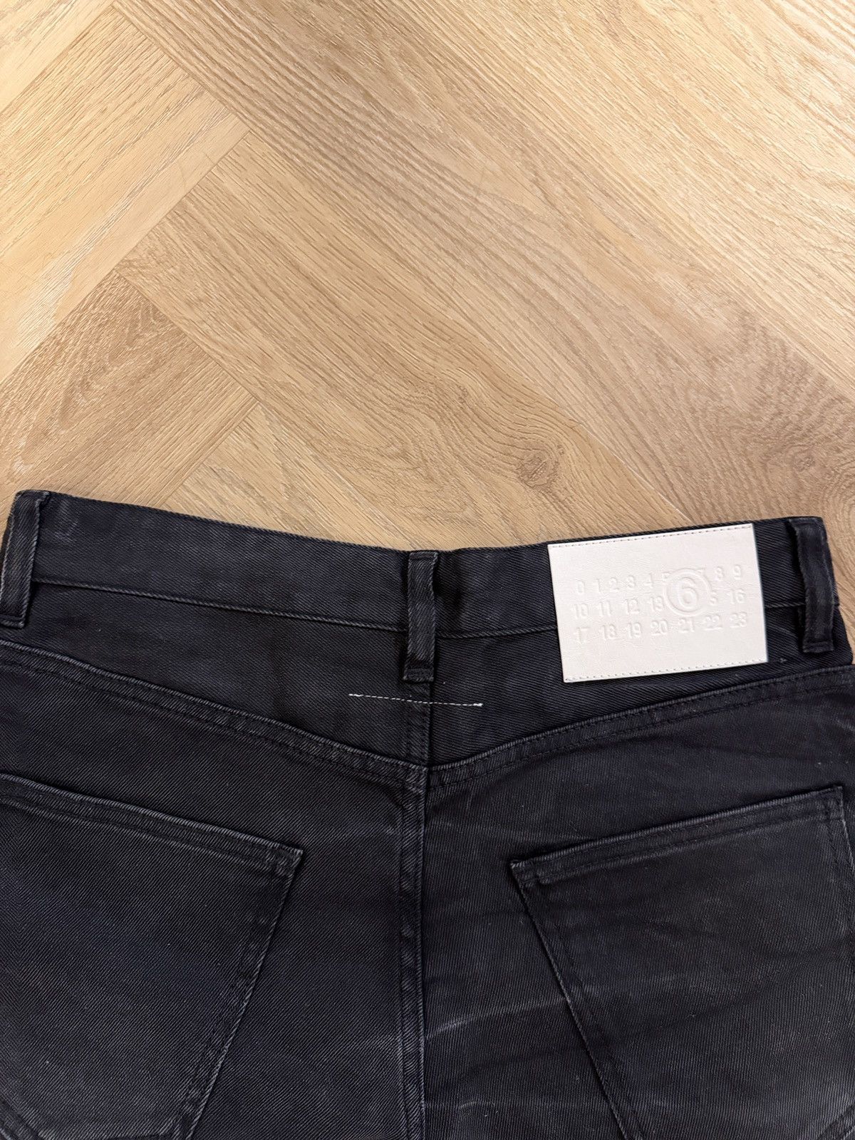 MM6 Crease Effect Wide Leg Jeans Size US 28 / EU 44 - 4 Thumbnail