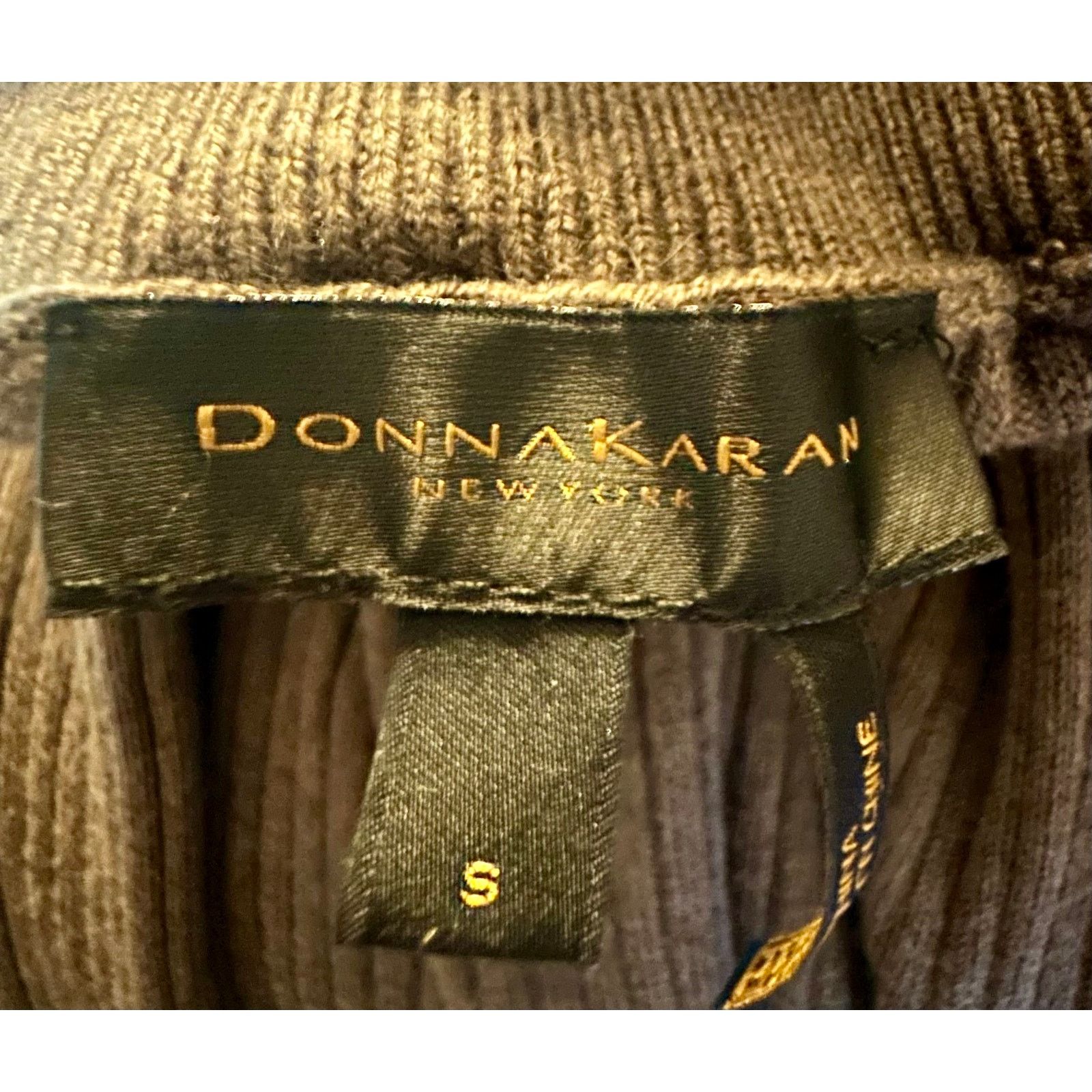 Donna Karan DKNY Brown Ribbed Turtleneck Sweater Dress Midi Size S Size S / US 4 / IT 40 - 2 Thumbnail