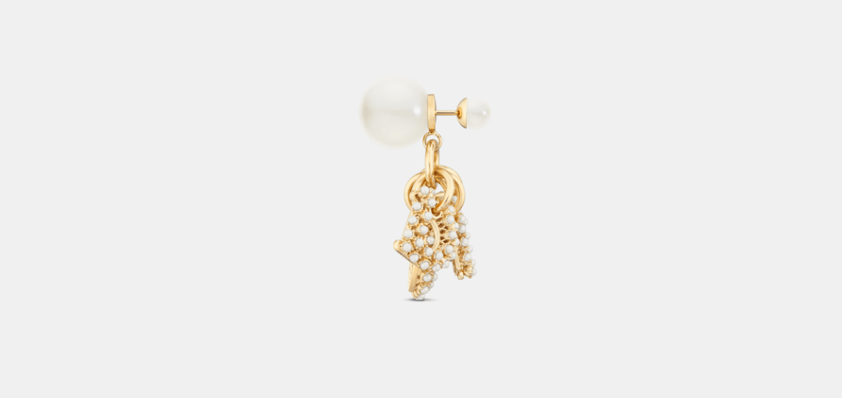 Dior o1w1db10424 Size: OS Dior Tribales Earrings in White/Gold Size ONE SIZE - 2 Thumbnail
