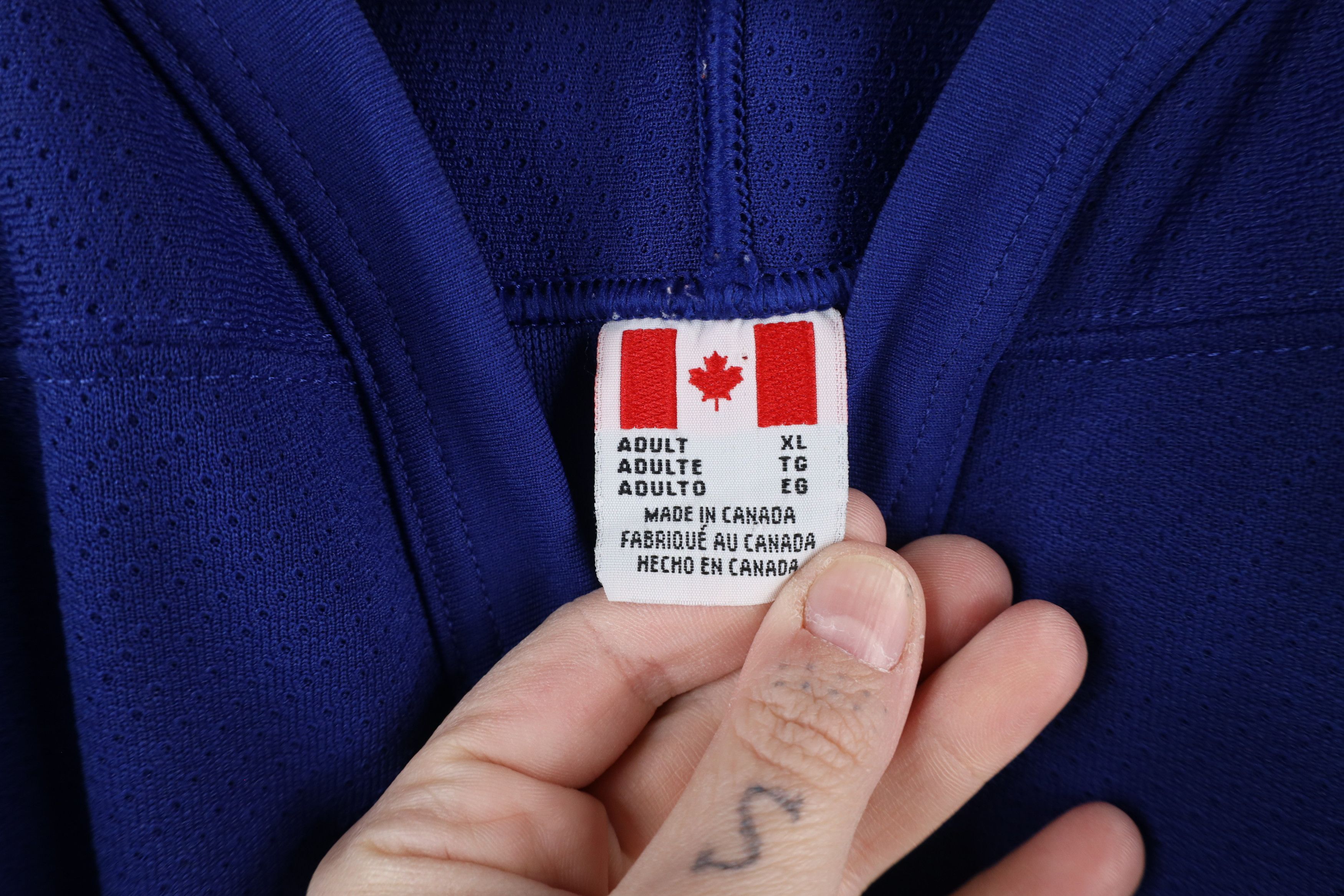 Vintage Vintage 90s CCM English Old Time Hockey Jersey Blue White Size US XL / EU 56 / 4 - 7 Thumbnail