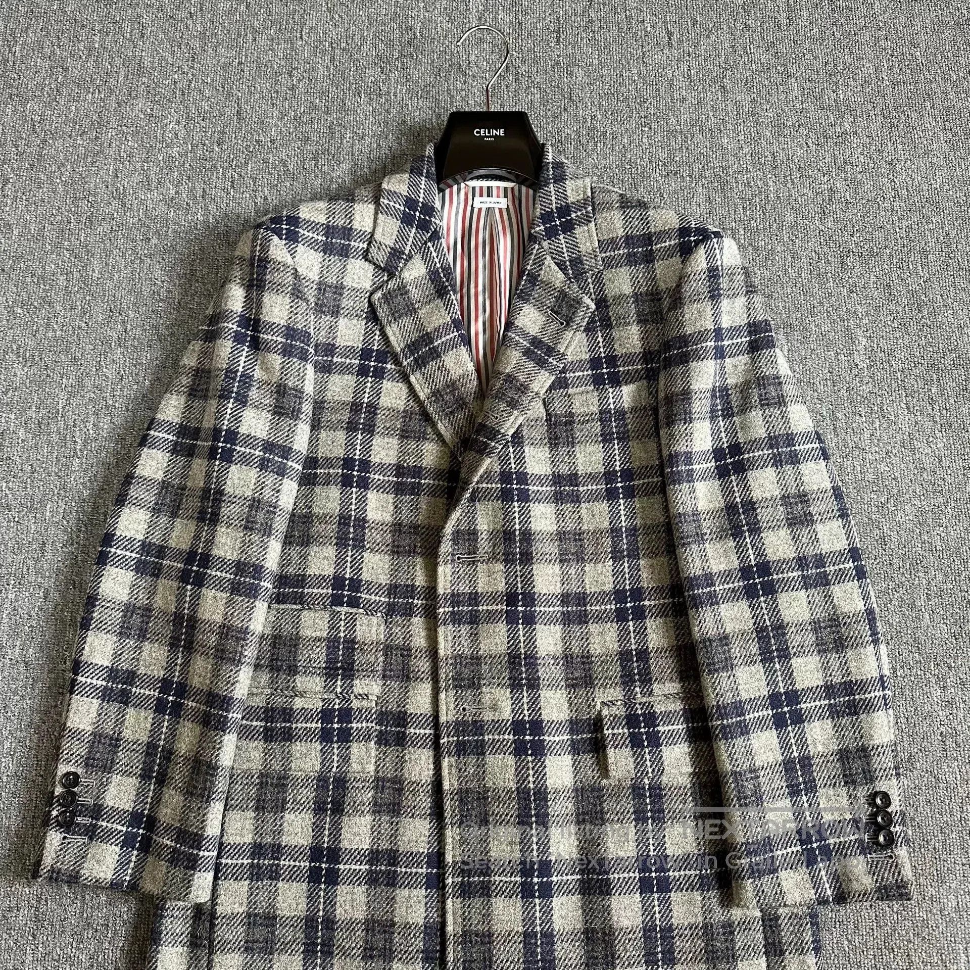 Thom Browne Thom Browne Gray-Blue Plaid Coat. Size US S / EU 44-46 / 1 - 3 Thumbnail