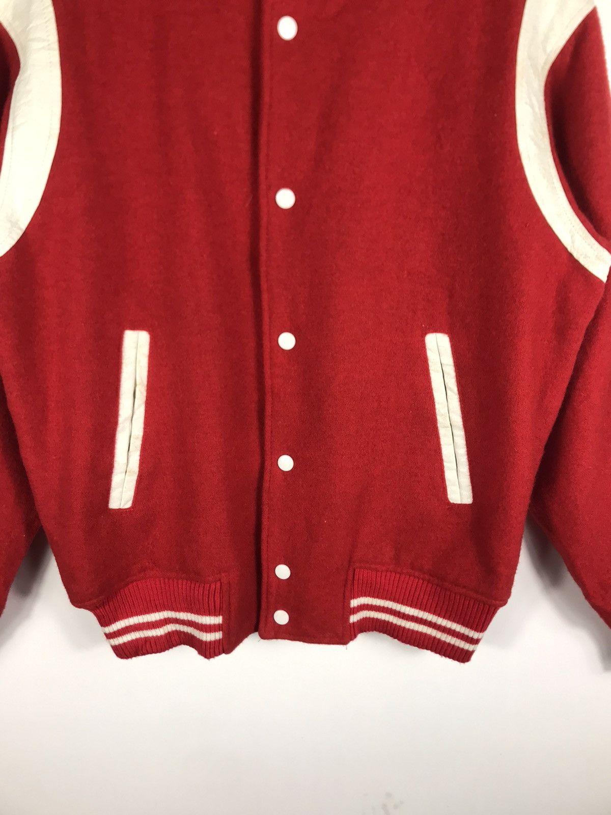 Vintage ⚡️Vintage La Crosse Red Varsity Jacket Size US L / EU 52-54 / 3 - 5 Thumbnail
