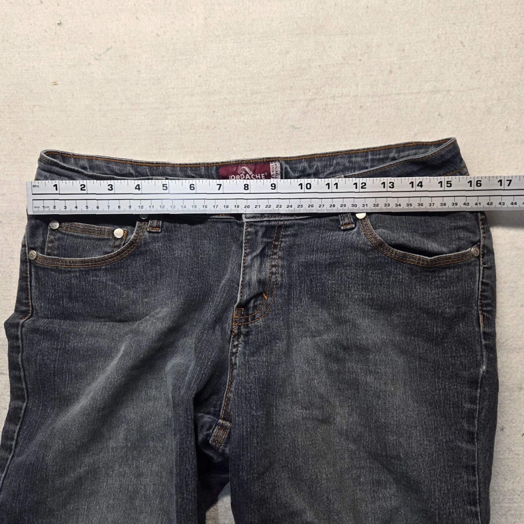 Jordache Jordache Pants - Junior Bootcut Low Rise Stretch Cotton Blend Black - Size 11 (Juniors) - Women’s Casual Straight Leg Size 11-12 Size 32" / US 10 / IT 46 - 4 Thumbnail