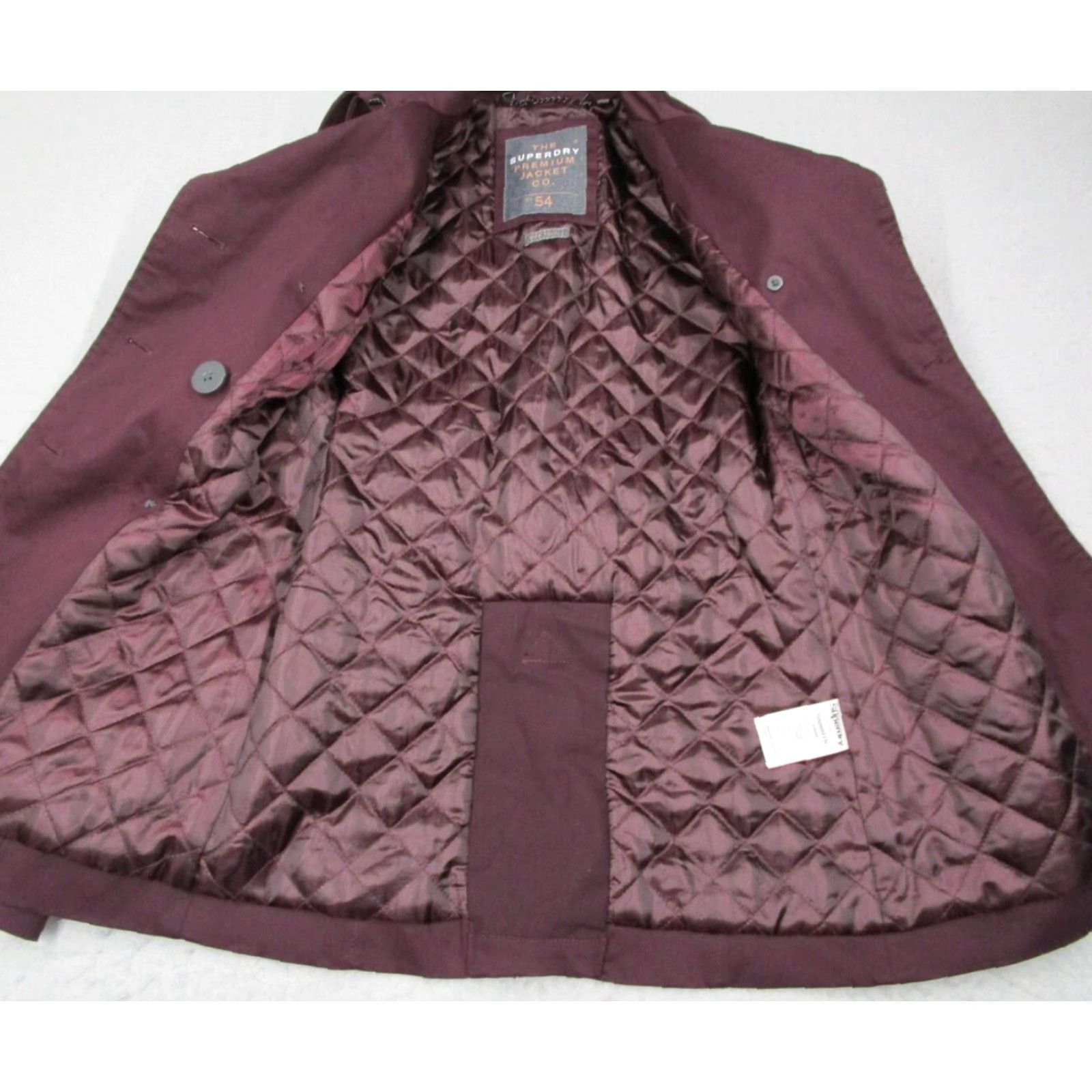 Superdry SUPERDRY Premium Jacket Women XS Red Button Up Belted Lined Short Coat Size XS / US 0-2 / IT 36-38 - 3 Thumbnail