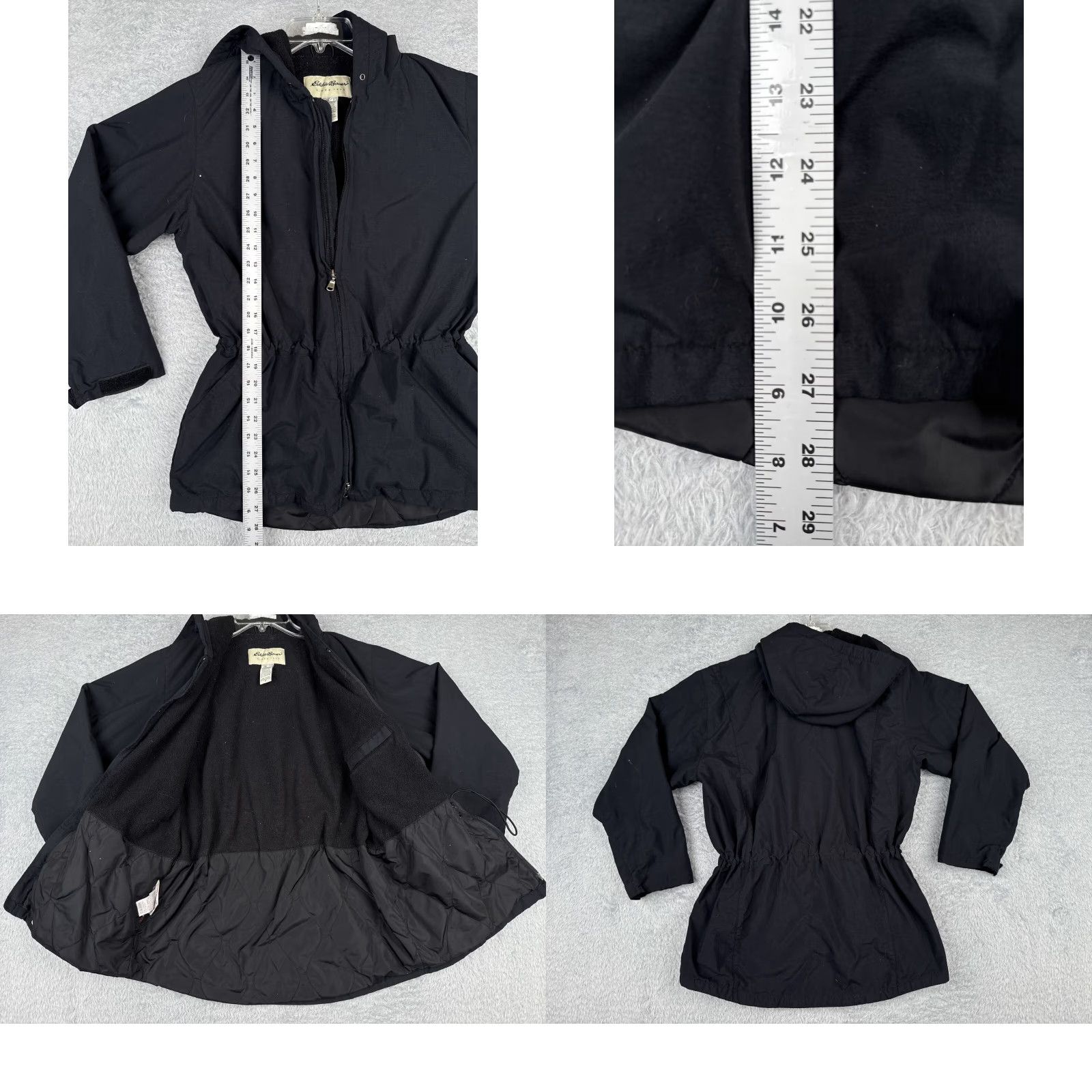 Eddie Bauer Eddie Bauer Jacket Women Medium Black Full Zip Fleece Lined Cinch Polyester Size M / US 6-8 / IT 42-44 - 8 Thumbnail