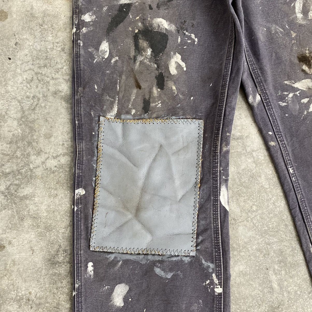 Carhartt VTG Carhartt Faded Petrol Blue Splatter Painter Pants Size US 31 - 9 Thumbnail