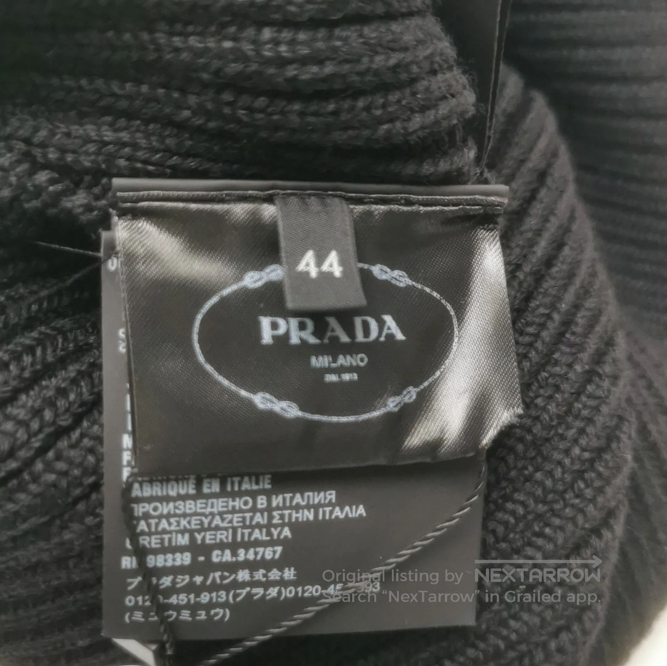 Prada Prada Black Wool Blend Ribbed Midi Skirt . Size 41" - 9 Thumbnail