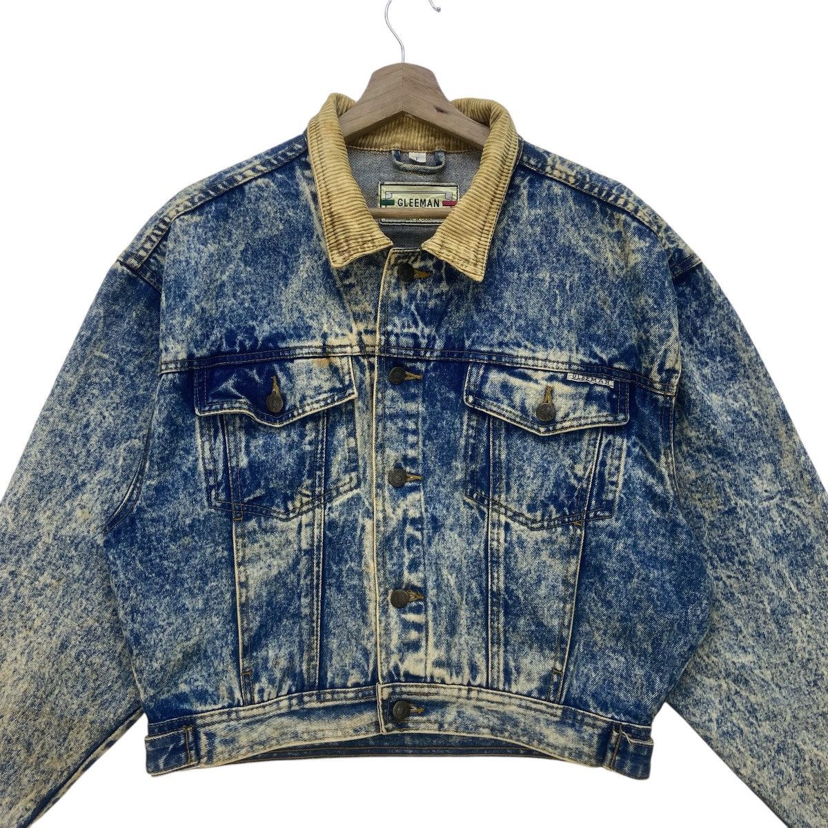 Japanese Brand Vtg Gleeman Japanese Brand Acid Wash Retro Trucker Jacket Size US M / EU 48-50 / 2 - 1 Thumbnail