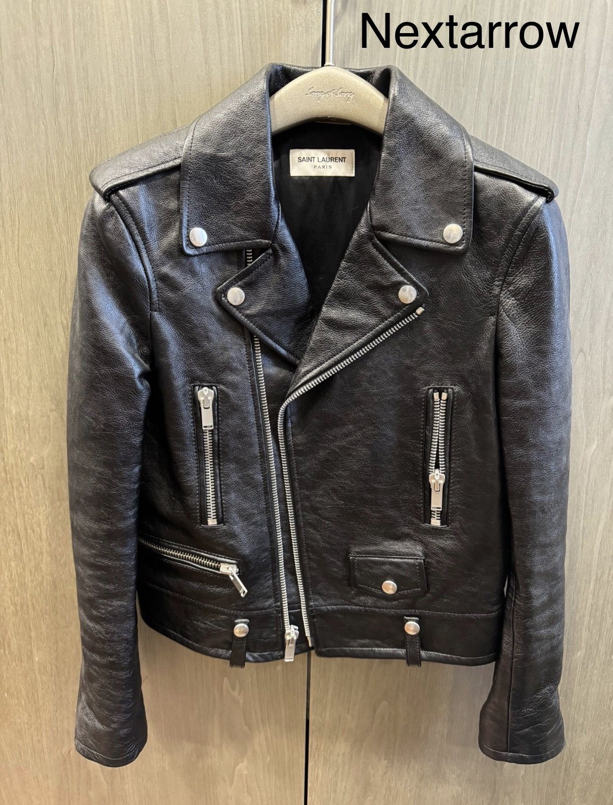 Saint Laurent Paris × Yves Saint Laurent Saint Laurent motorcycle leather jacket2412-Nextarrow Size XS / US 0-2 / IT 36-38 - 1 Thumbnail