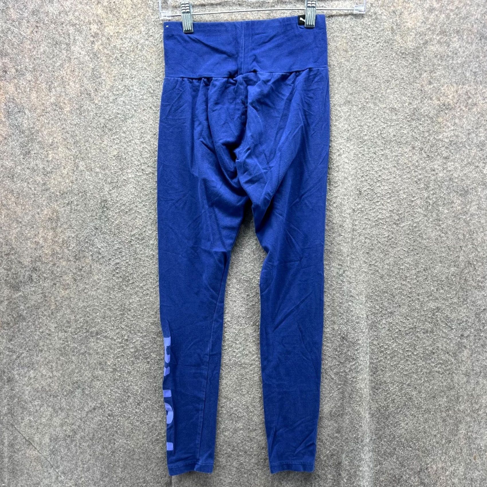 Puma PUMA Leggings Womens Medium Blue Fleece Skinny Athletic Pockets Size M Stretch Slim Tight Casual Comfort Size 32" / US 10 / IT 46 - 2 Thumbnail