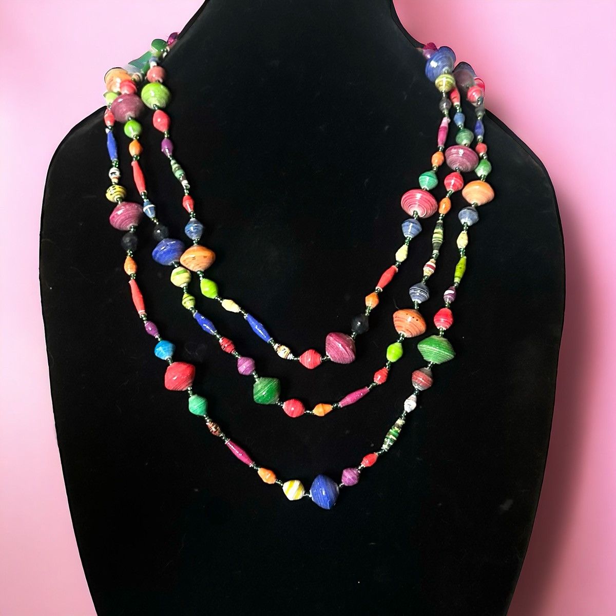 Other Bead For Life long multicolor paper bead necklace Size ONE SIZE - 1 Thumbnail