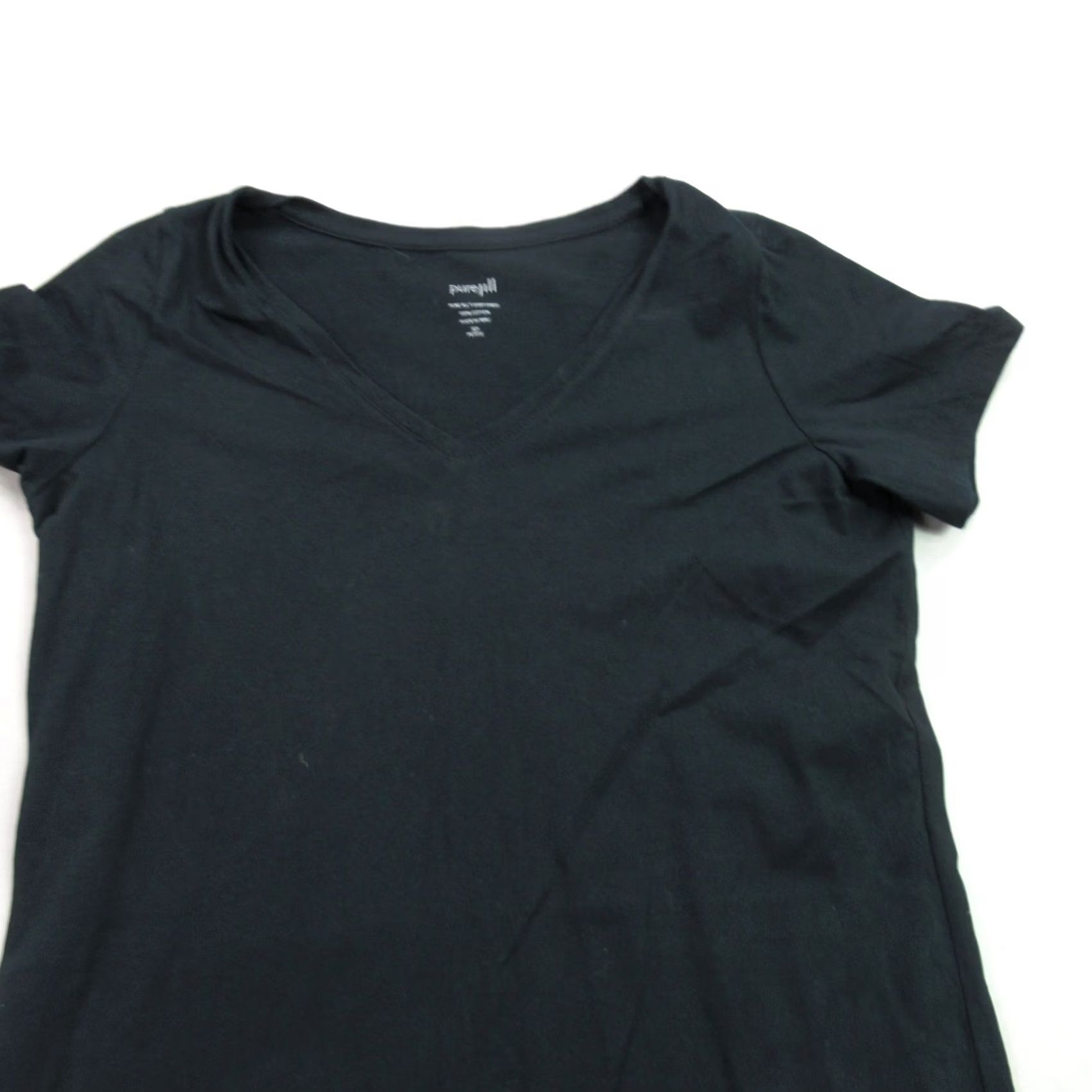 J. Jill J Jill Dress Womens Small Petite Short Sleeve Lightweight Black Casual V Neck Dress Size 28" / US 6 / IT 42 - 2 Thumbnail