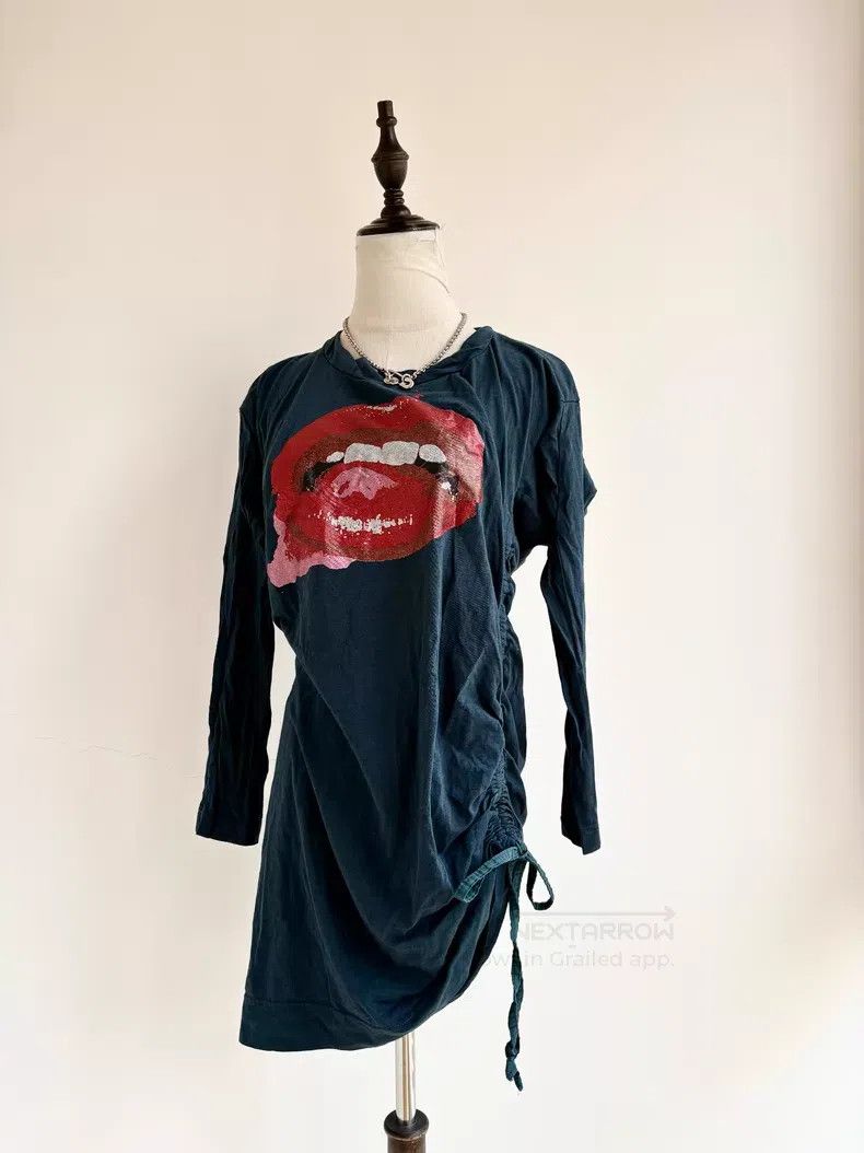 Vivienne Westwood Vivienne Westwood Blue red lips irregular cut drawstring d Size M / US 6-8 / IT 42-44 - 1 Thumbnail