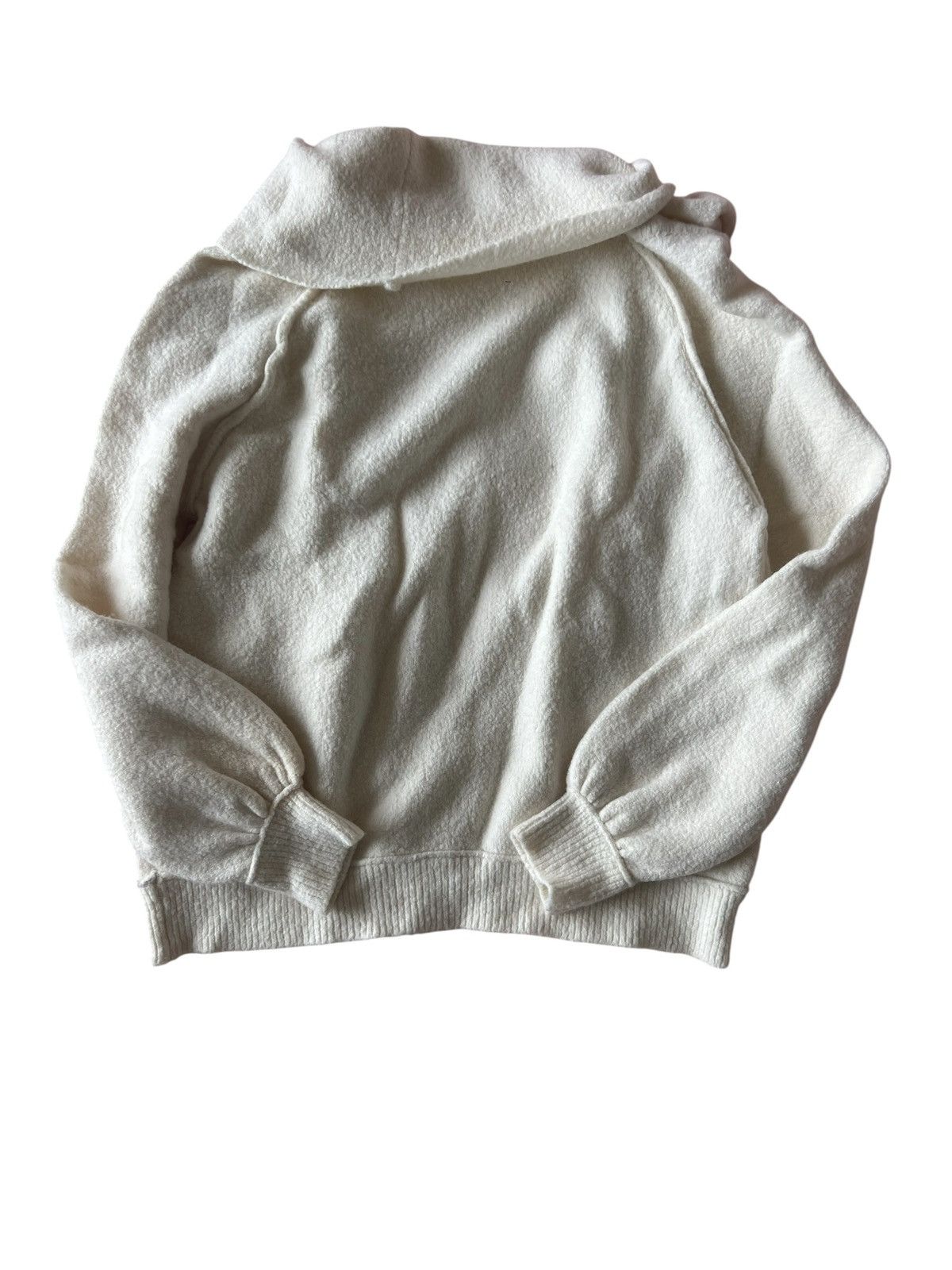 Free People Free People Echo Beach Cream Cowl Neck Sweater | Medium Size M / US 6-8 / IT 42-44 - 2 Thumbnail