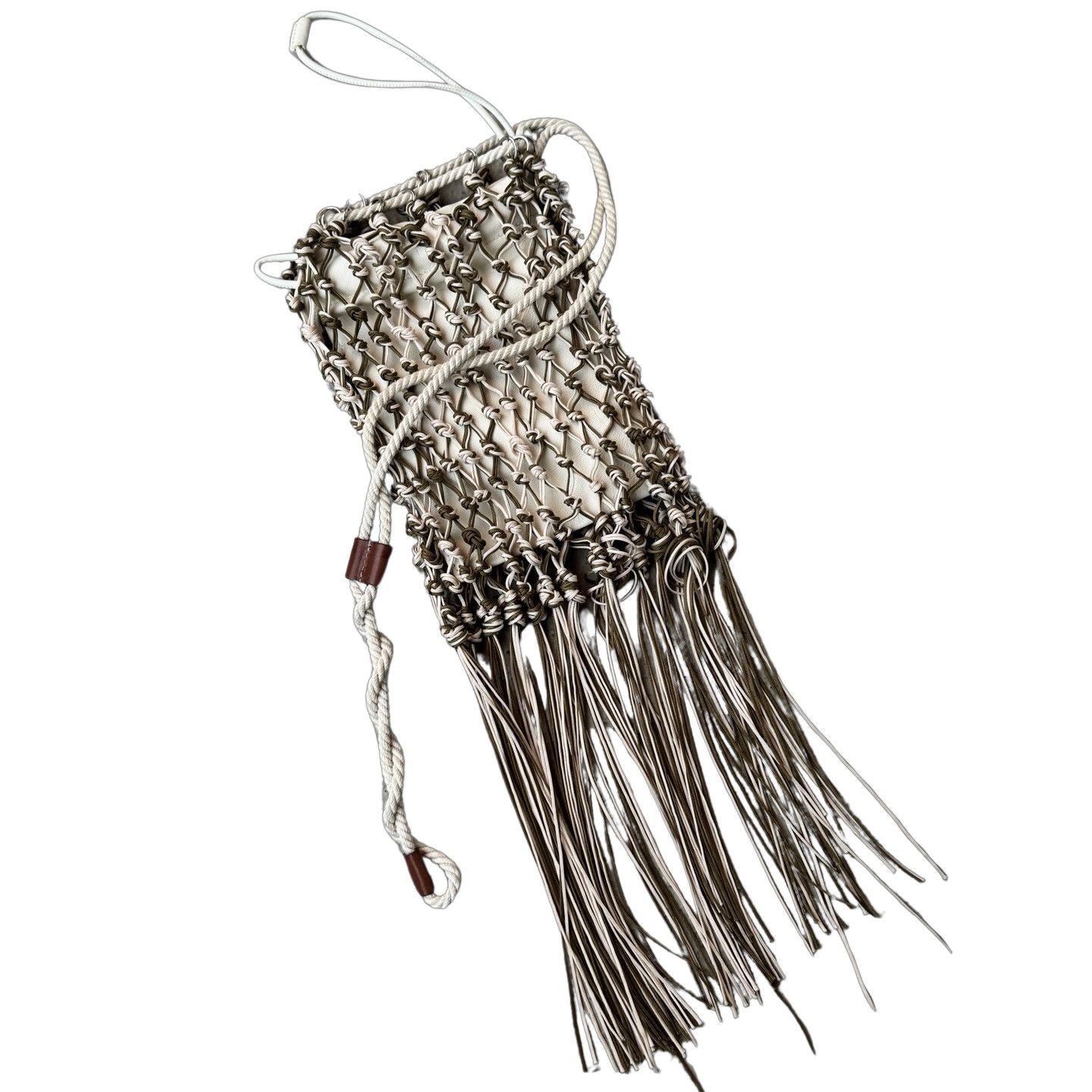 Jil Sander SS21 Fringe Net Bag w/ Removable Leather Pouch Size ONE SIZE - 1 Thumbnail