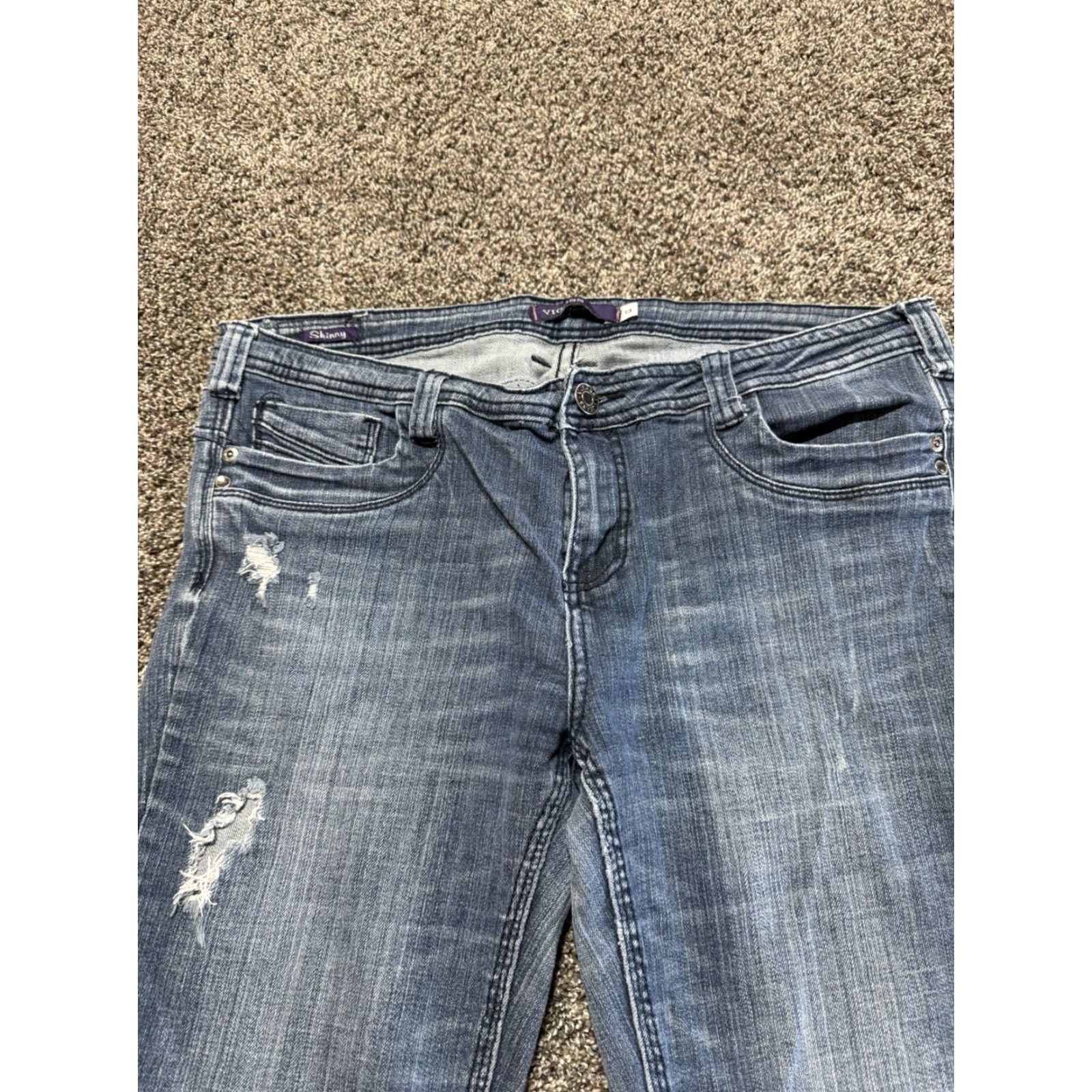 Vintage VINTAGE Vigoss Women's Jeans 36X30 Blue Denim 13 5-Pocket Straight Mid Rise Size 34" / US 12 / IT 48 - 3 Thumbnail