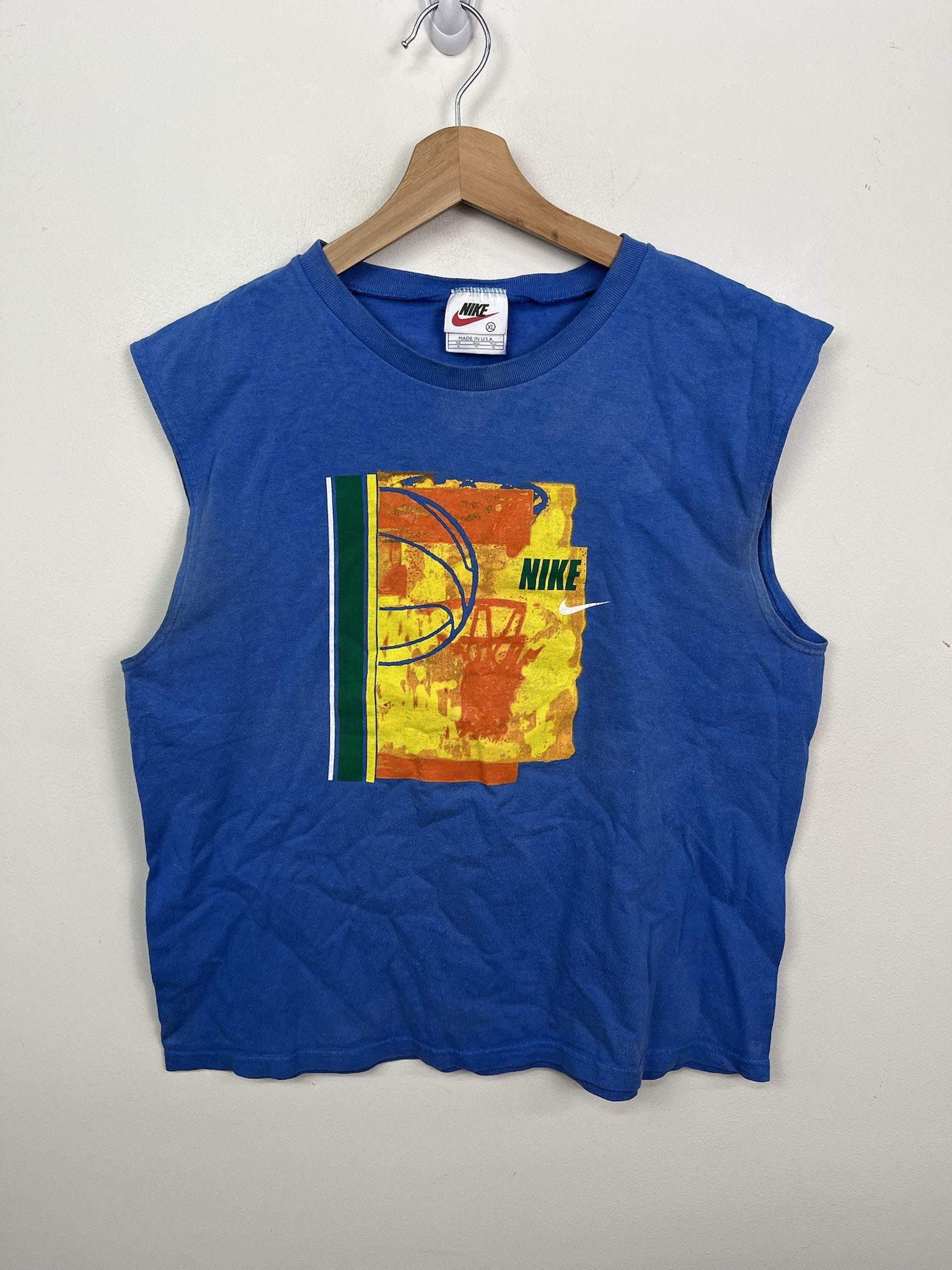 Nike Vintage 1990s Nike Made in USA Basketball Tank Top Size S (XL) Size US S / EU 44-46 / 1 - 1 Thumbnail