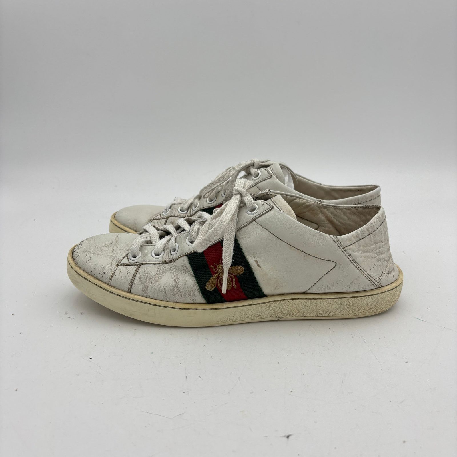 Gucci Gucci Ace Stripe Golden Bee Sneakers Women's 37.5 / 7.5 Size US 7.5 / IT 37.5 - 5 Thumbnail