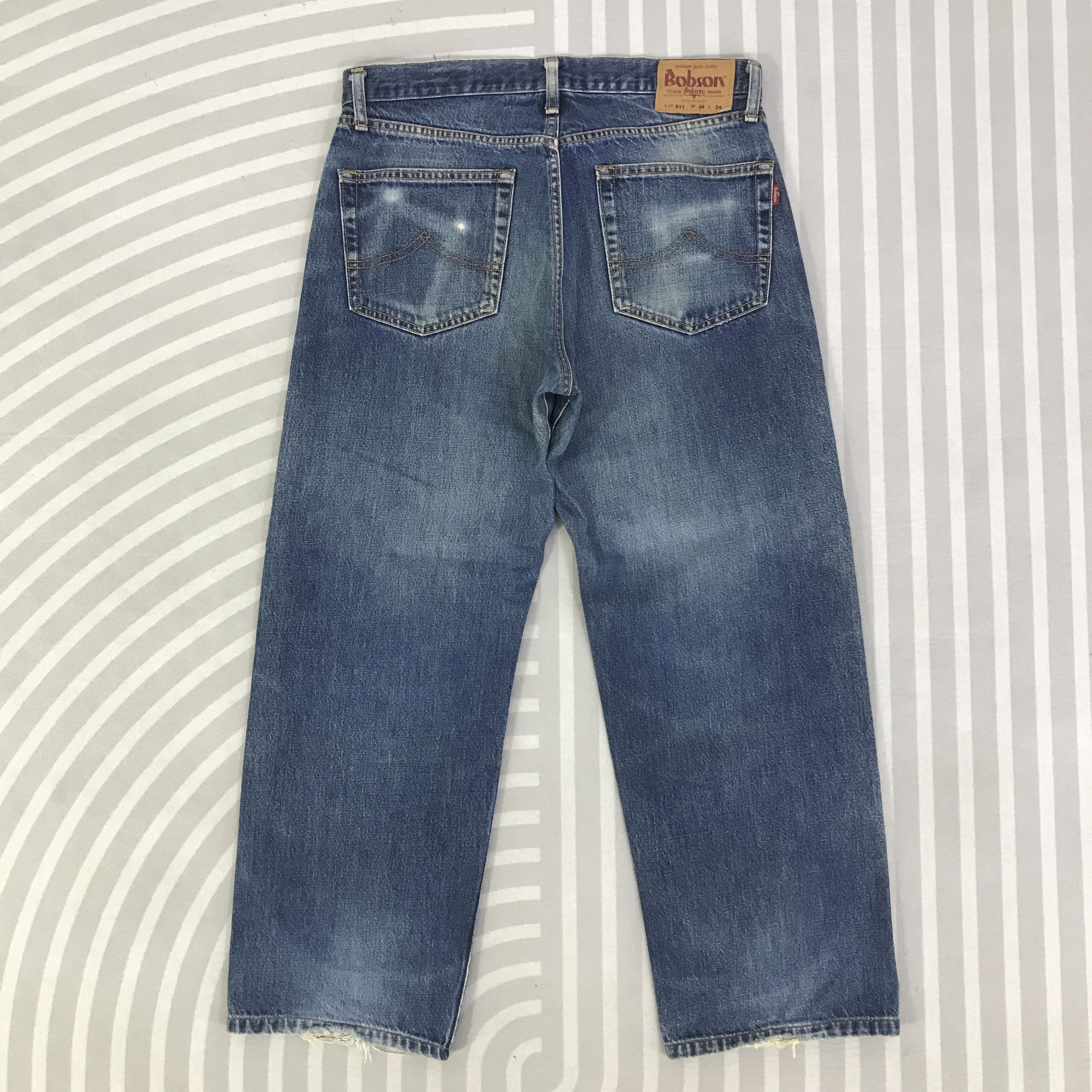 Japanese Brand Vintage Bobson Distressed Jeans pants K74B14 Size US 32 / EU 48 - 4 Thumbnail