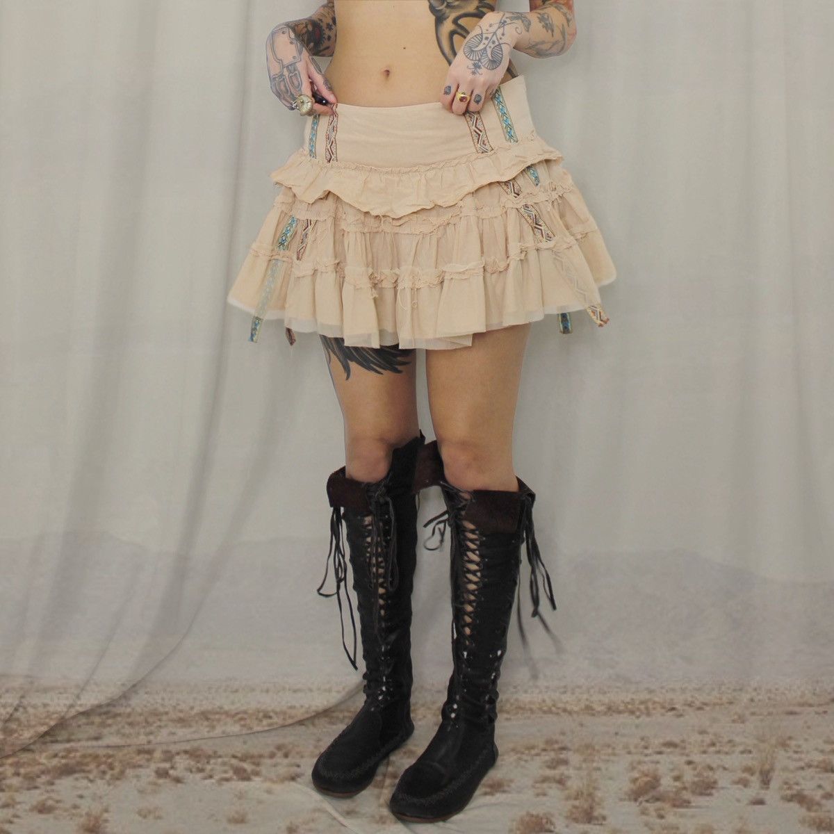 Other 🎀RUFFLES PINK MINISKIRT🎀 Size 30" / US 8 / IT 44 - 2 Thumbnail