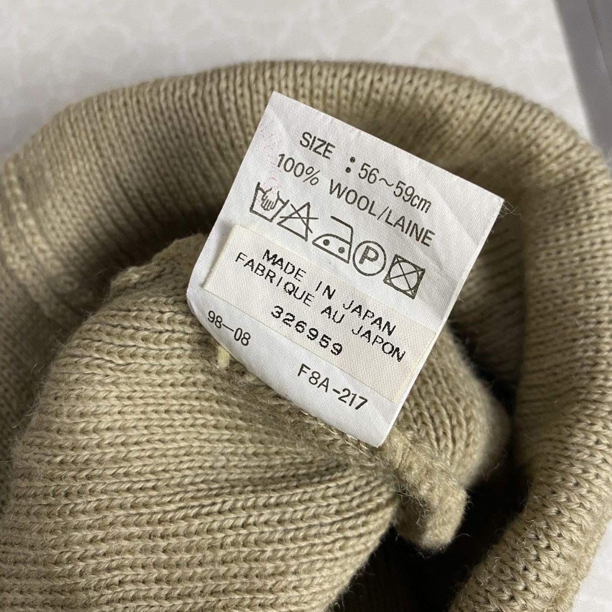 Designer × Other 2000s y2k beige pure wool beanie hats japanese brand Size ONE SIZE - 6 Thumbnail