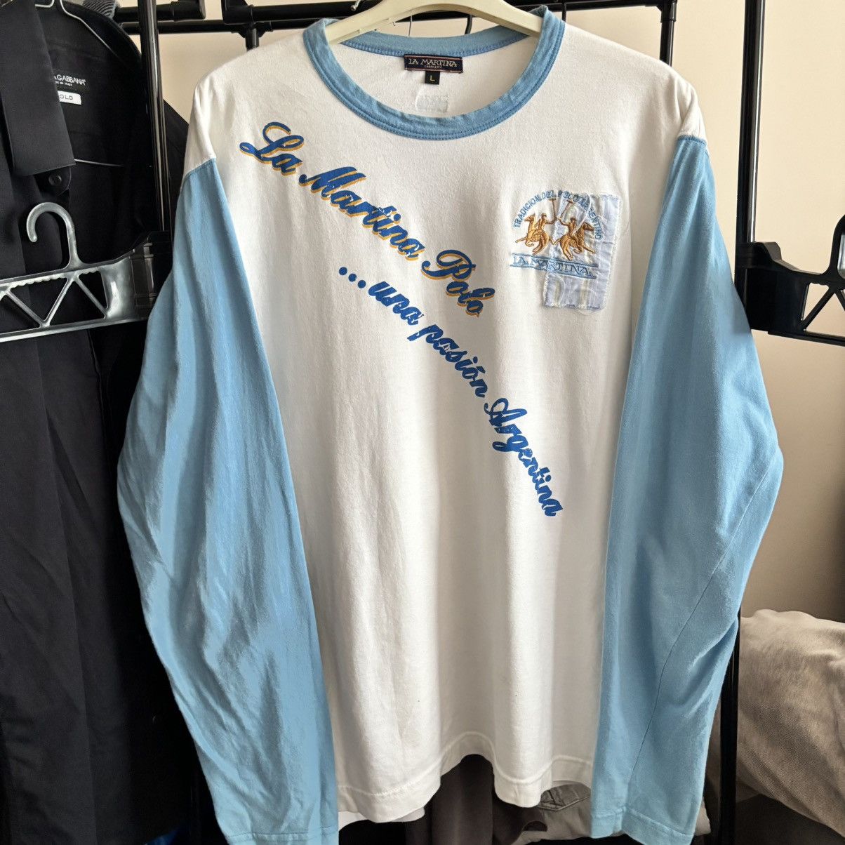 La Martina Vintage Y2K La Martina Argentina Punk Long-Sleeve ERD Style Size US L / EU 52-54 / 3 - 1 Thumbnail