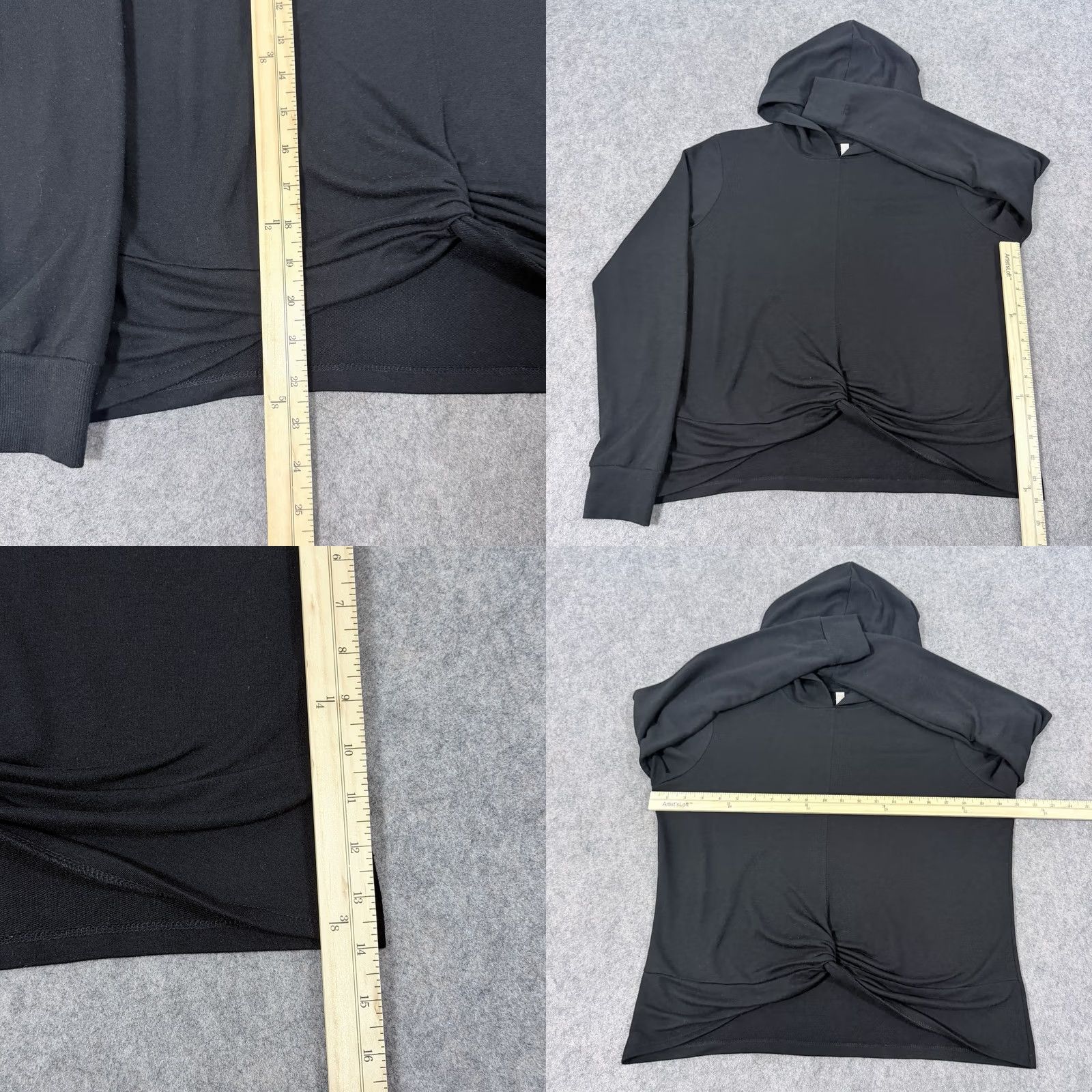Vintage Adrienne Vittadini Sport Pullover Hoodie Women Large Black XS? Size L / US 10 / IT 46 - 8 Thumbnail