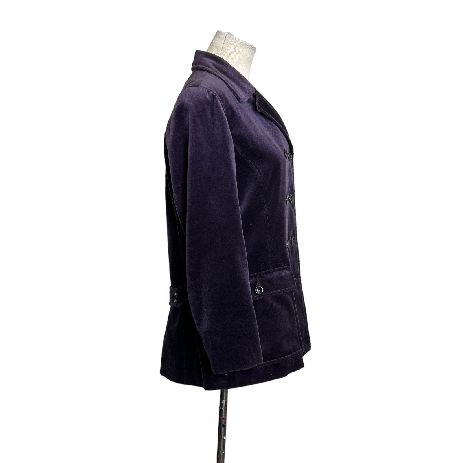 Liz Claiborne Liz Claiborne Velvet Double Breasted Blazer Jacket Size SP Size S / US 4 / IT 40 - 8 Thumbnail