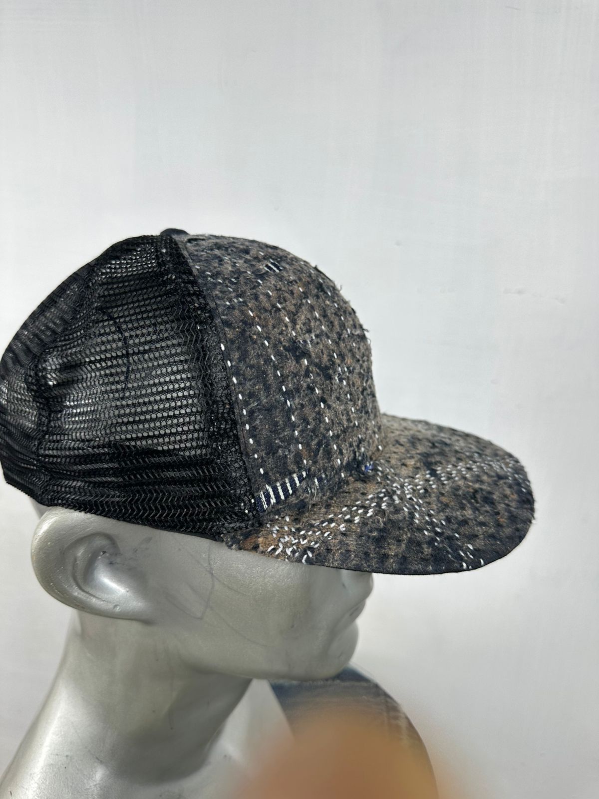 Handmade 🔥 Custom Made Distressed Patchwork Boro Trucker Hats Size ONE SIZE - 10 Thumbnail