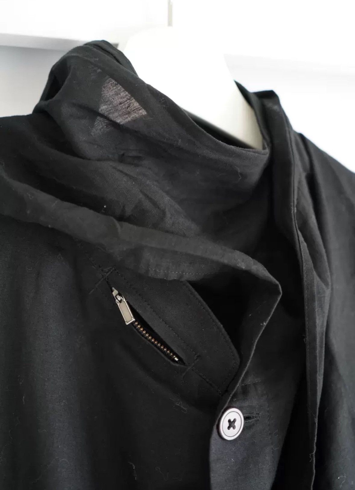 Yohji Yamamoto Yohji Yamamoto 17ss cotton and linen scarf windbreaker Size US L / EU 52-54 / 3 - 3 Thumbnail