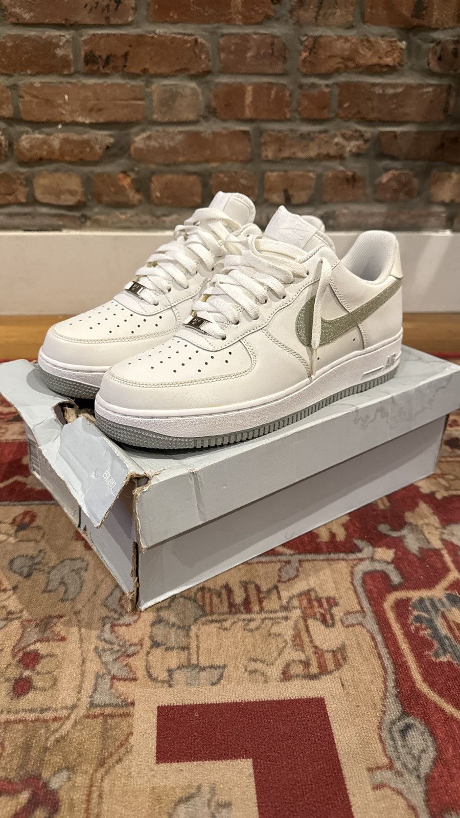 Nike Air Force 1 ‘07 Premium White/Metallic - Mens 10/ Women 11.5 Size US 10 / EU 43 - 1 Thumbnail
