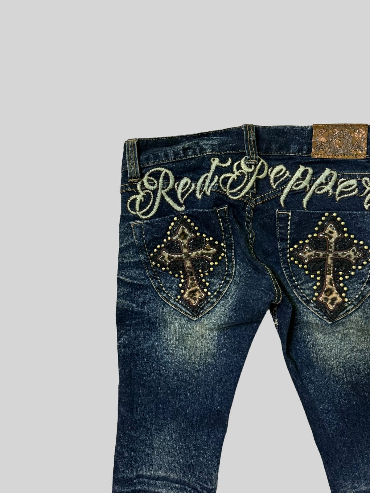 Hysteric Glamour × Japanese Brand Skinny REDPEPPER Cross Embroidery Junya Watanabe Denim Size US 27 - 10 Thumbnail