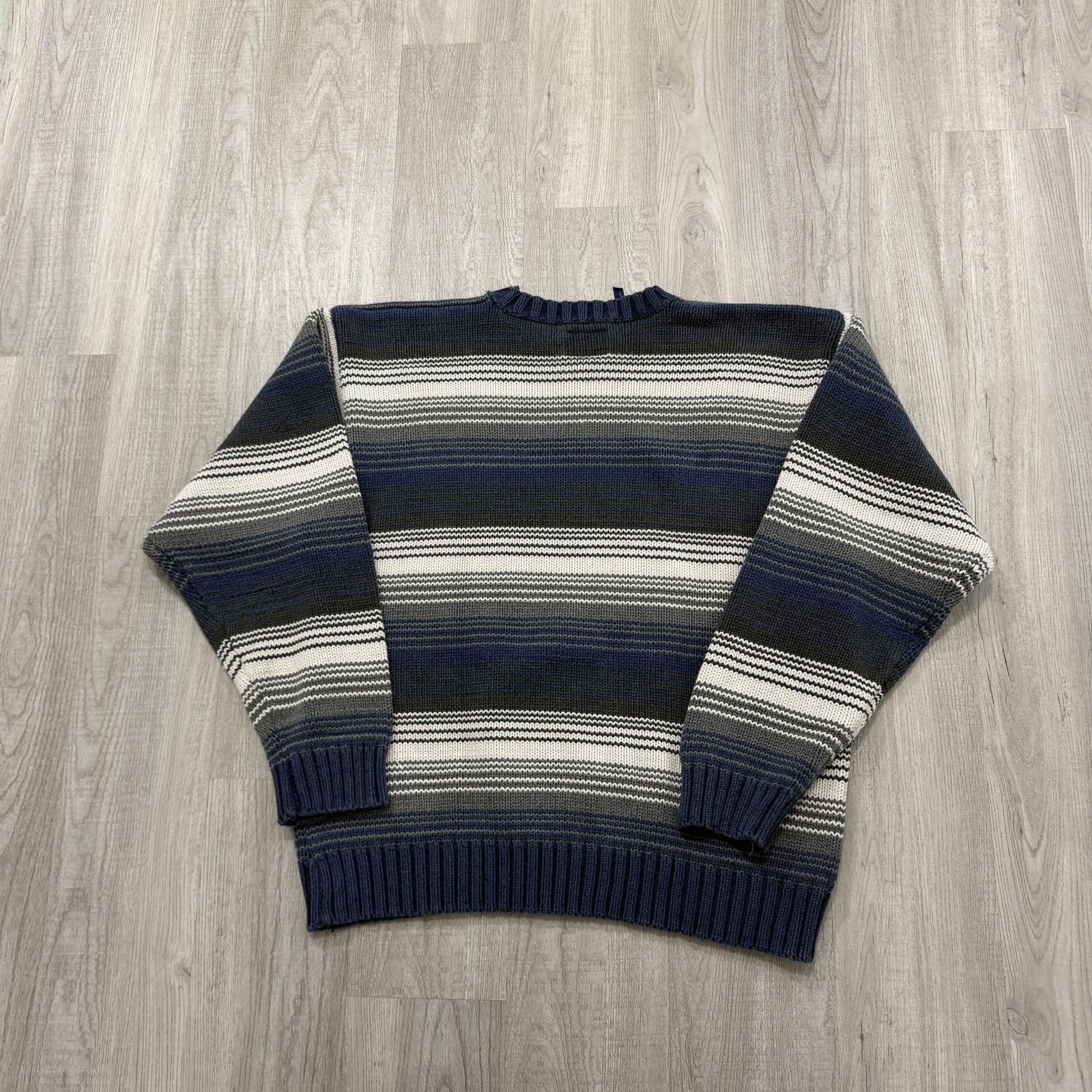 Tommy Hilfiger Vintage Tommy Hilfiger Sweater Extra Large Blue Striped Size US XL / EU 56 / 4 - 6 Thumbnail