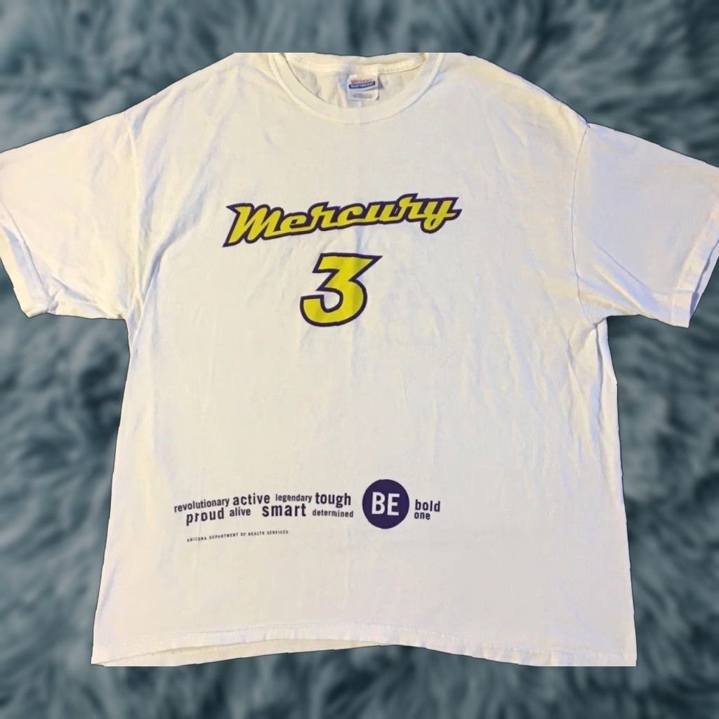 Vintage VINTAGE Phoenix Mercury Faded Anti Smoking Shirt XL White Sun Grunge 90s Men T-Shirt Size US XL / EU 56 / 4 - 1 Thumbnail