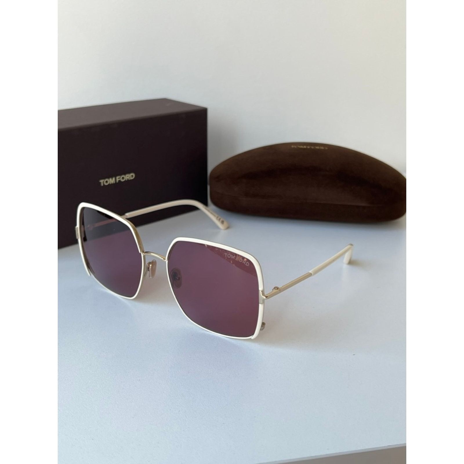 Tom Ford NEW Tom Ford Raphaela FT1006 Sunglasses in Ivory Size ONE SIZE - 4 Thumbnail