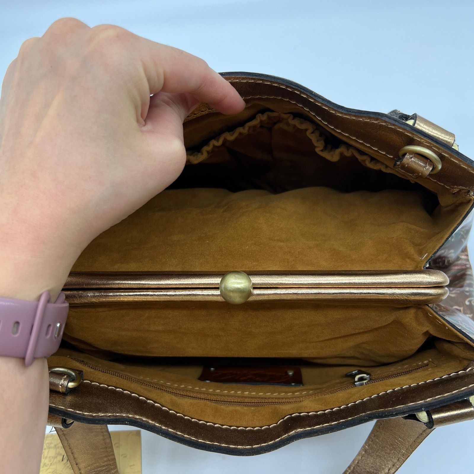 Patricia Nash Patricia Nash Leather Vattaro Frame Bag with C Size ONE SIZE - 12 Thumbnail
