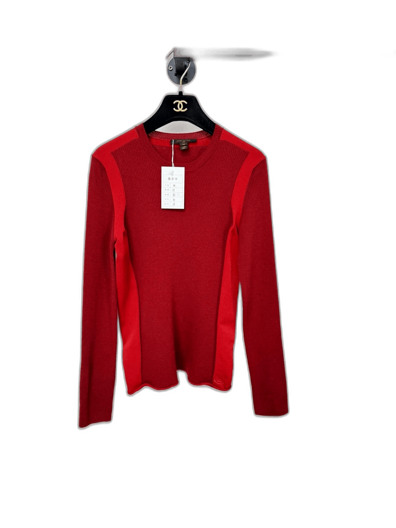 Louis Vuitton Red Wool Sweater Size M -2505