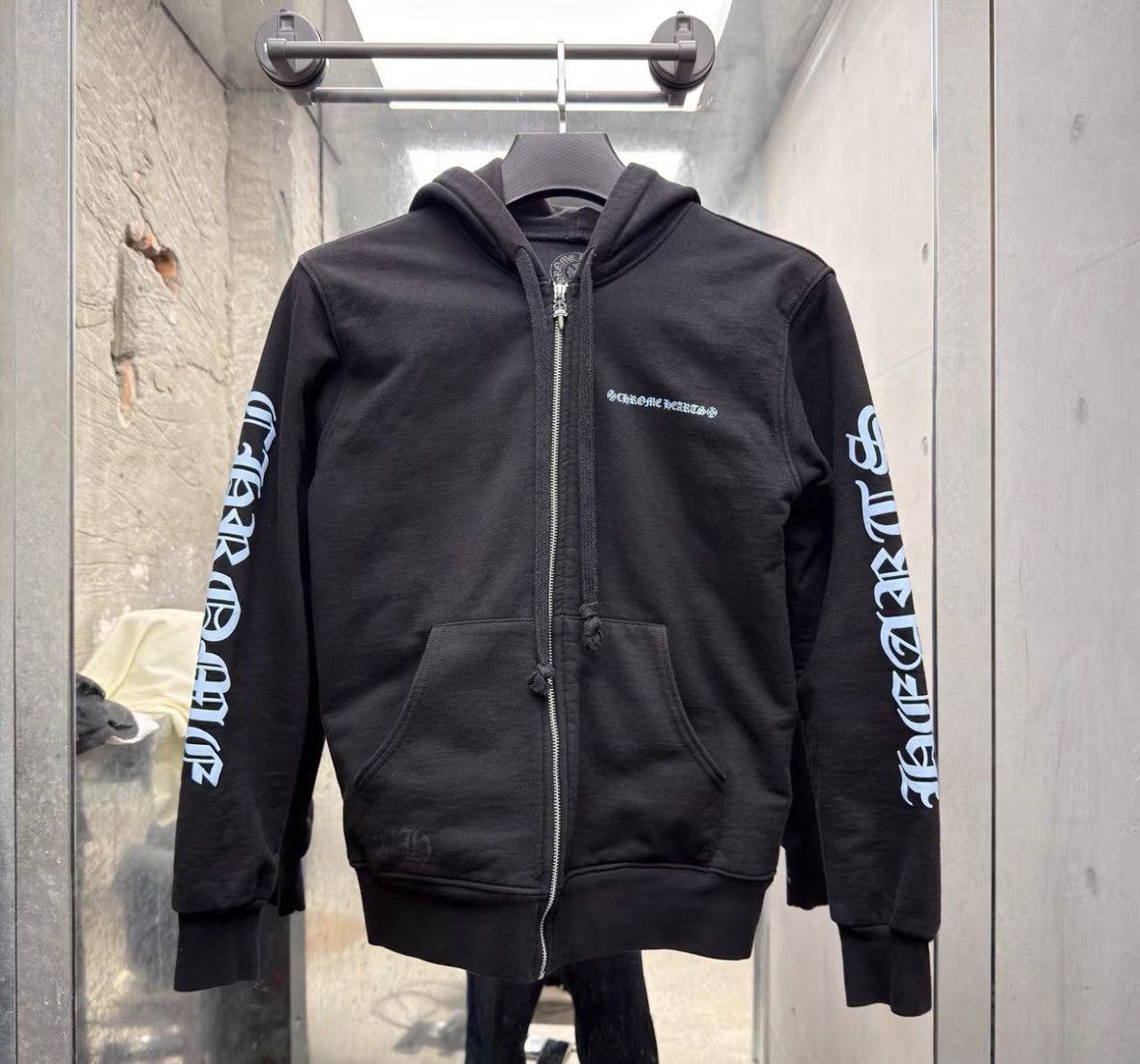 Chrome Hearts black chrome hearts zip hoodie with blue print. Size US S / EU 44-46 / 1 - 1 Thumbnail