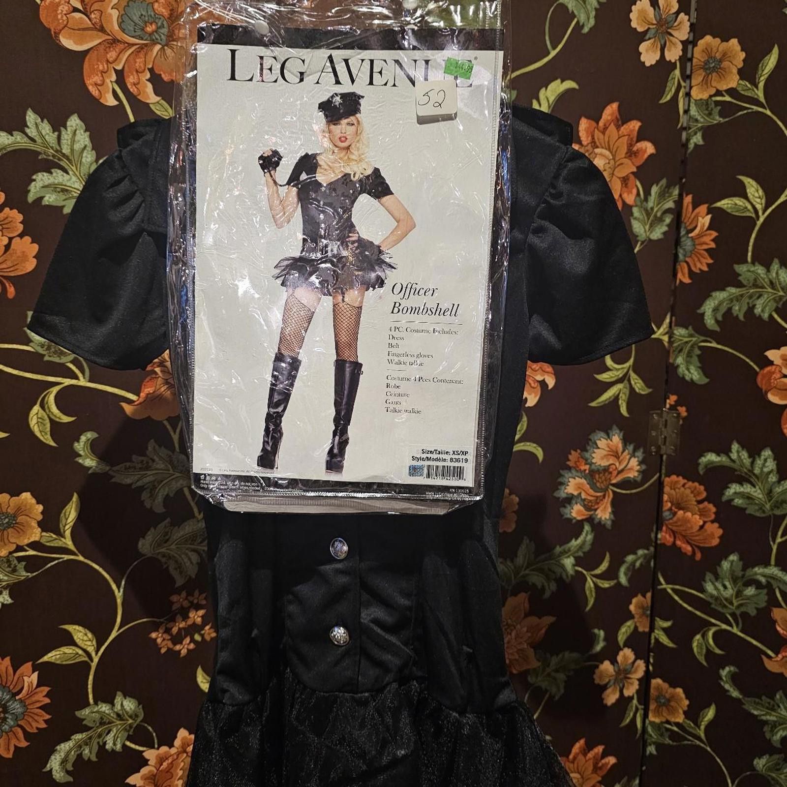 Designer Leg Avenue Women's Black Officer Bombshell Halloween Costume Size ONE SIZE - 7 Thumbnail