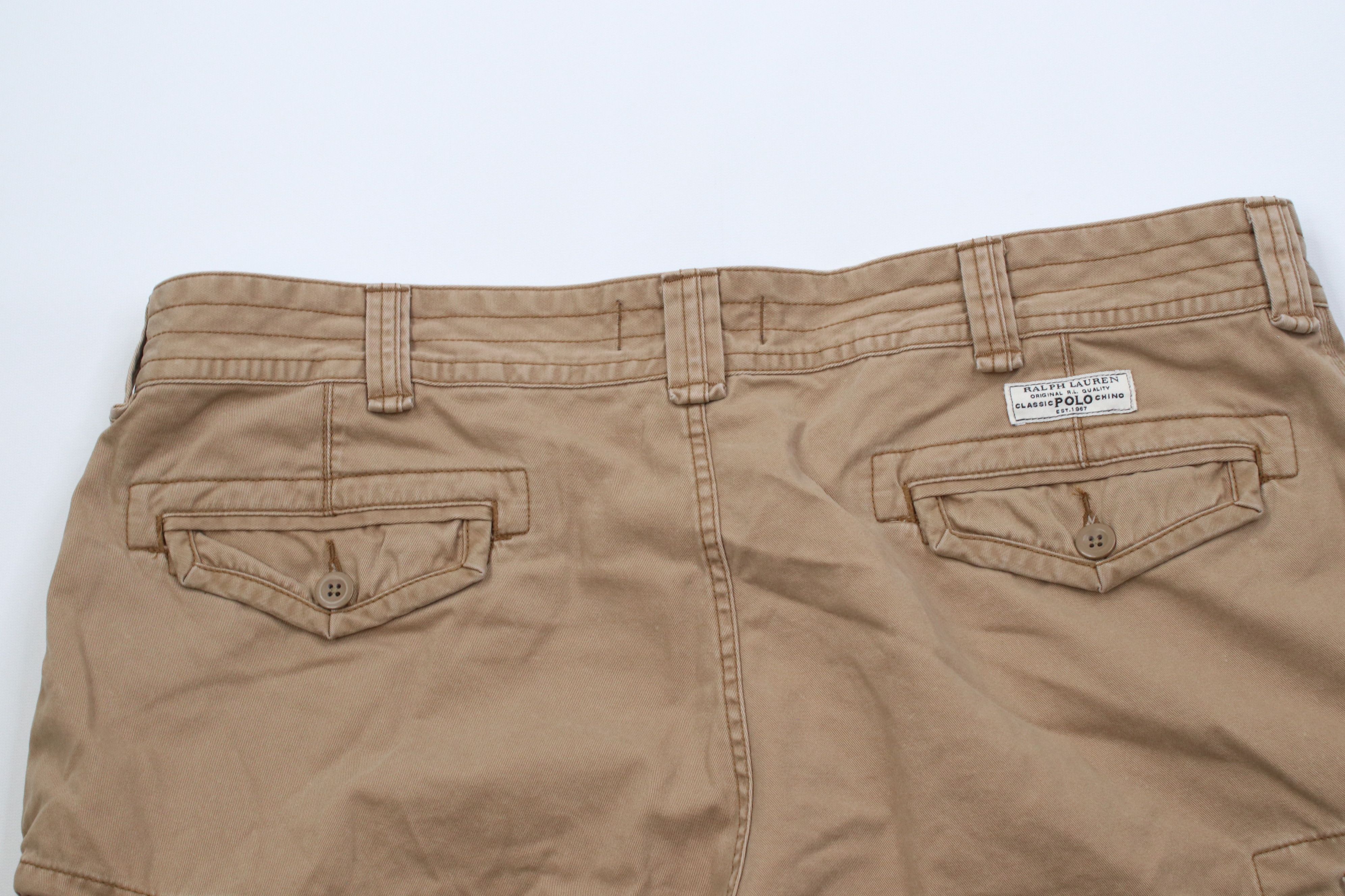 Polo Ralph Lauren Vintage 90s Ralph Lauren Surplus Cargo Shorts Brown Size US 42 / EU 58 - 10 Thumbnail