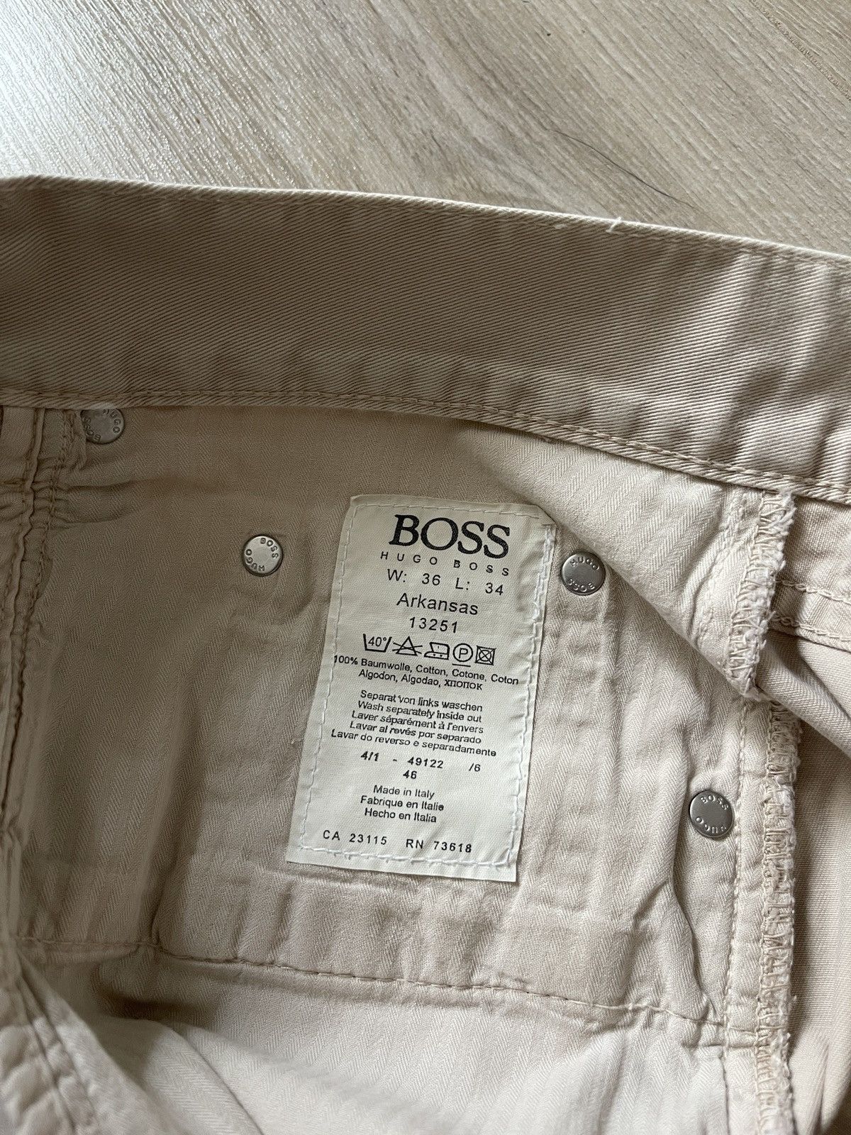 Hugo Boss Hugo Boss Arkansas Regular Fit Cotton Trousers / Jeans W36 Size US 36 / EU 52 - 11 Thumbnail