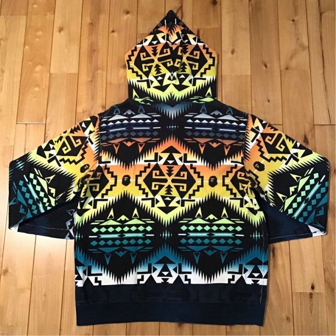 Bape BAPE Native Pattern Full Zip Hoodie a bathing ape NIGO Size US L / EU 52-54 / 3 - 4 Thumbnail